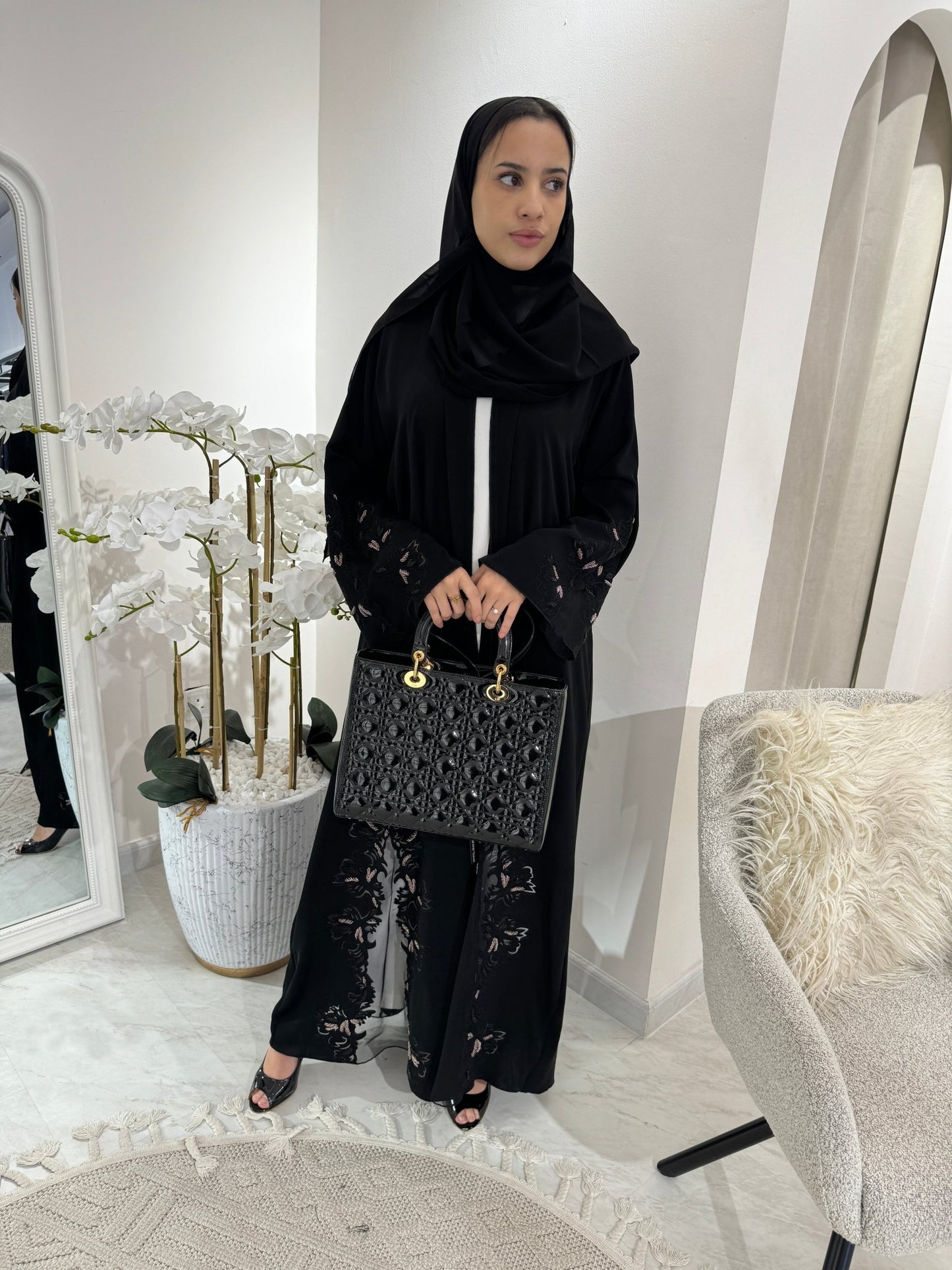 C Black Summer Eid Abaya 26