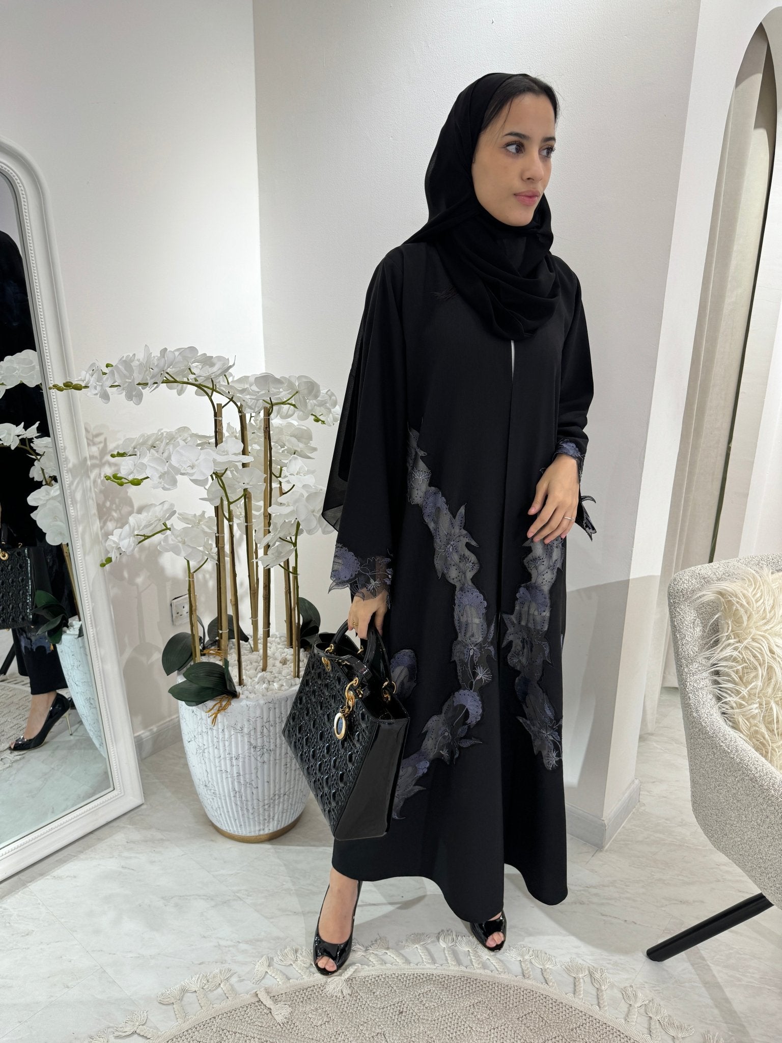 C Black Summer Eid Abaya 27