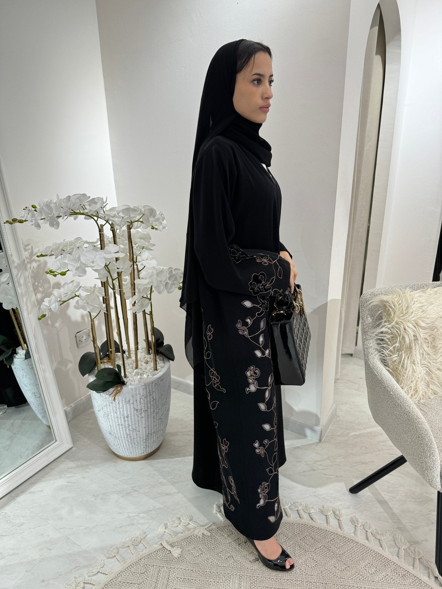 C Black Summer Eid Abaya 28