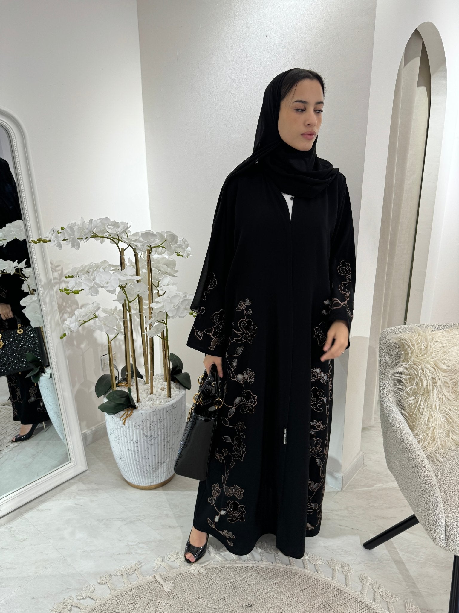 C Black Summer Eid Abaya 28