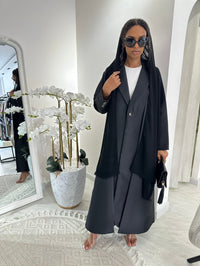 C Black Summer Work Abaya 03 - XS / 49