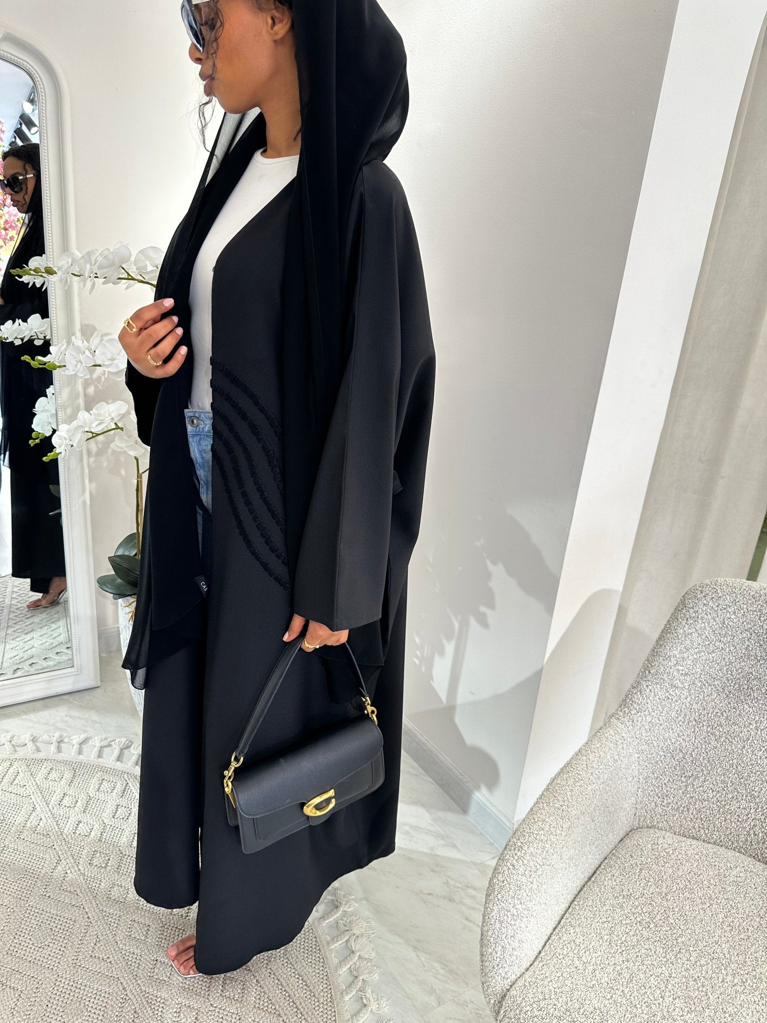 C Black Summer Work Abaya 10