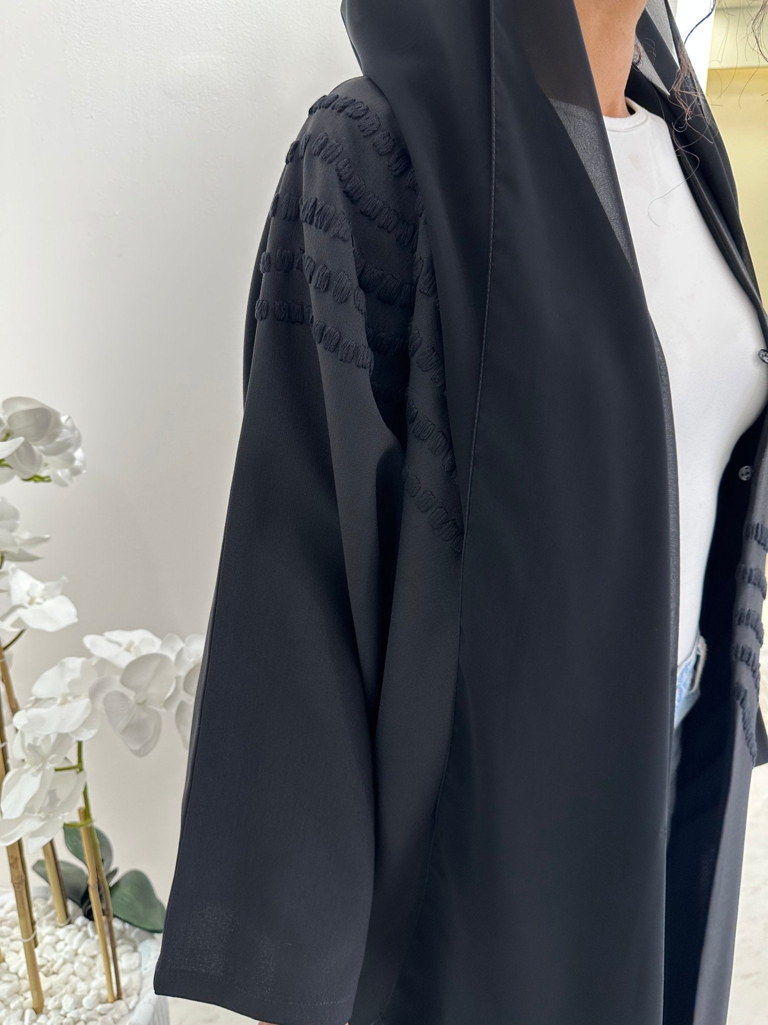 C Black Summer Work Abaya 10