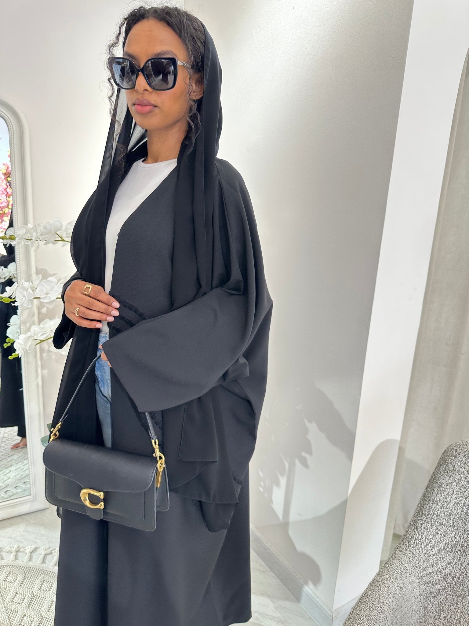 C Black Summer Work Abaya 10