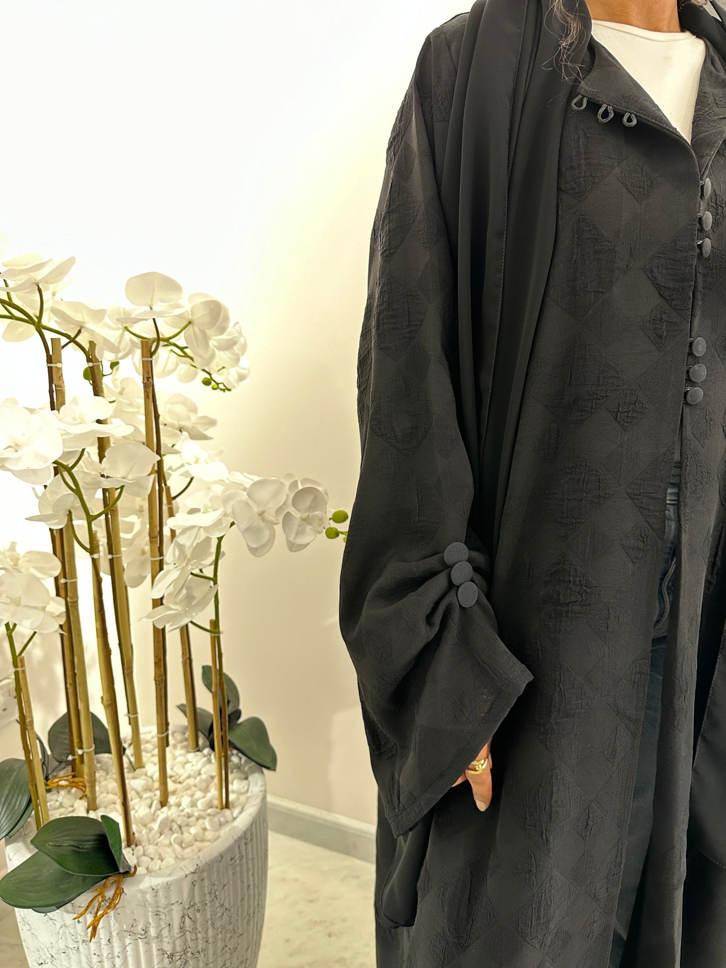 C Black Summer Work Abaya 11