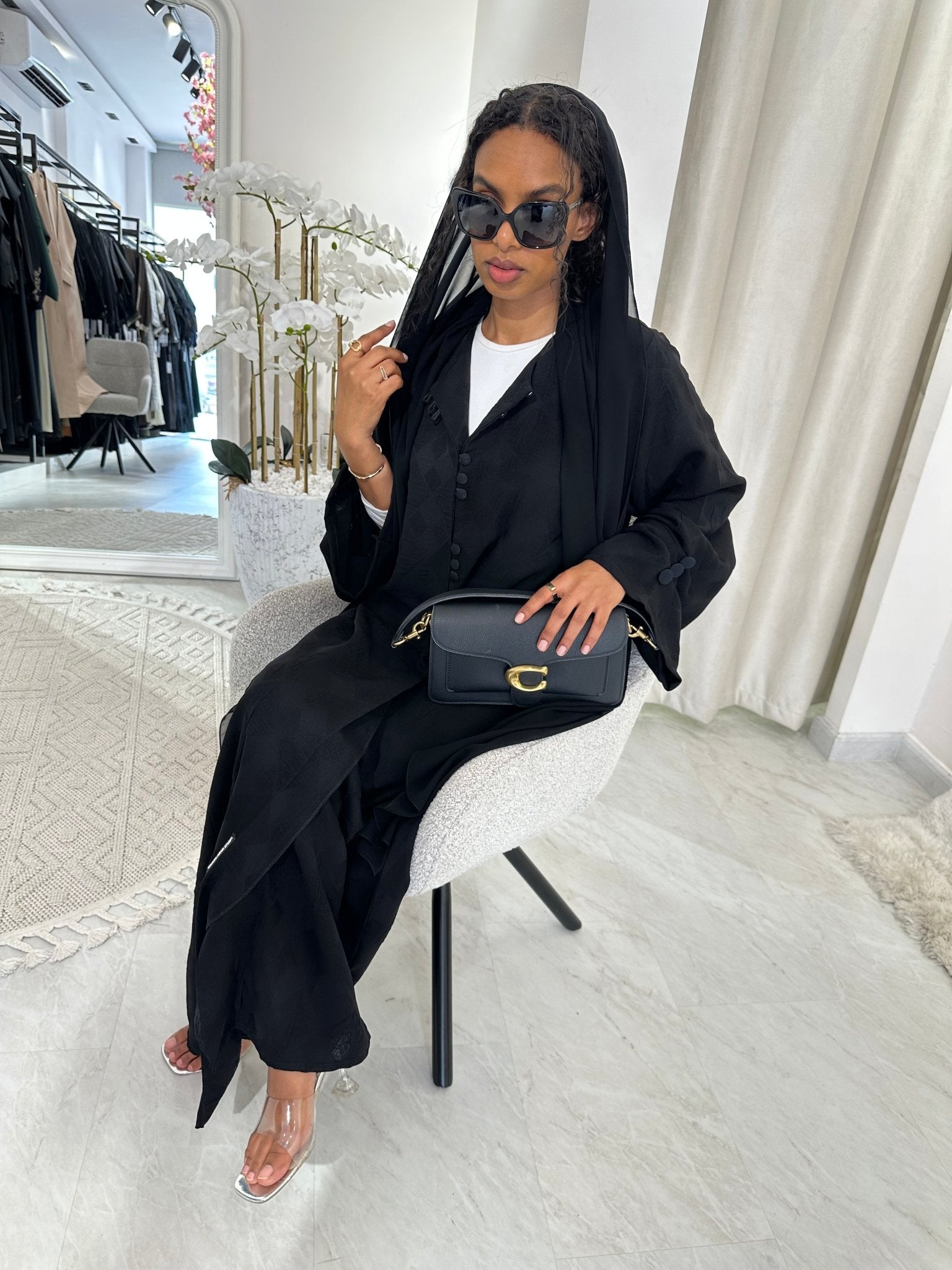 C Black Summer Work Abaya 11