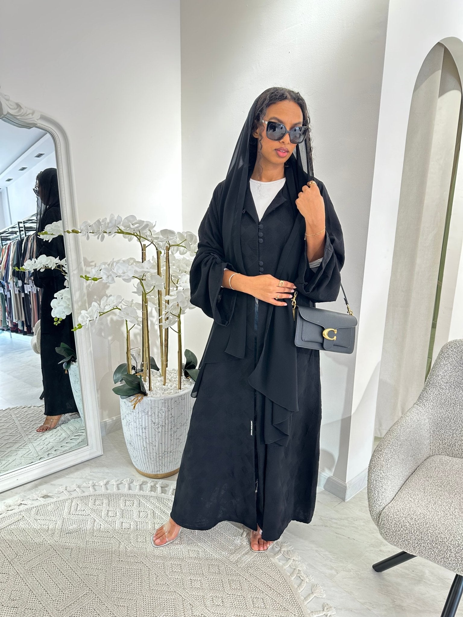 C Black Summer Work Abaya 11