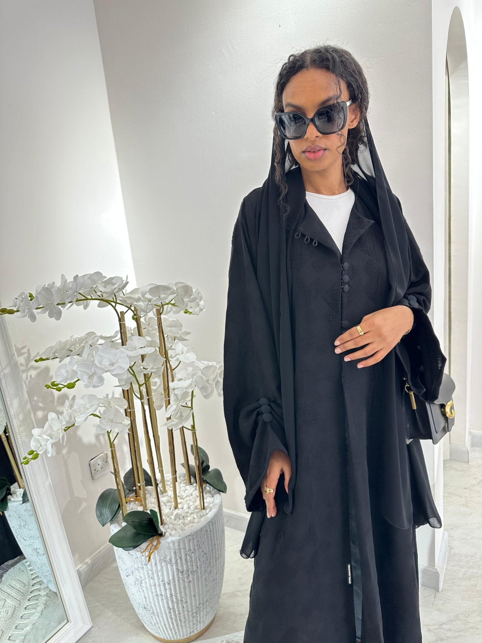 C Black Summer Work Abaya 11