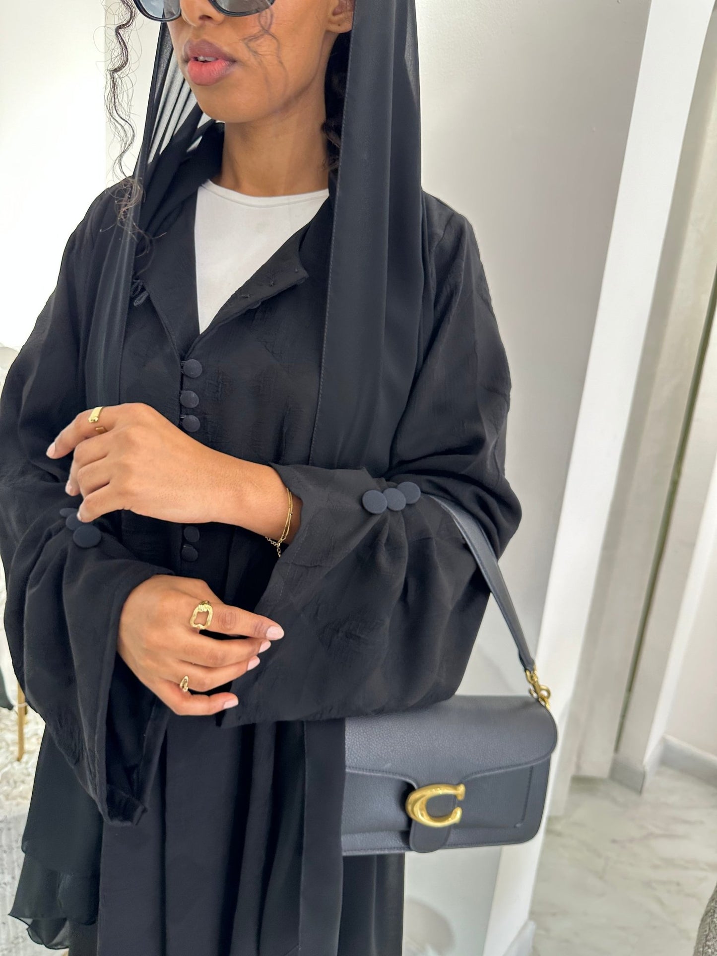 C Black Summer Work Abaya 11