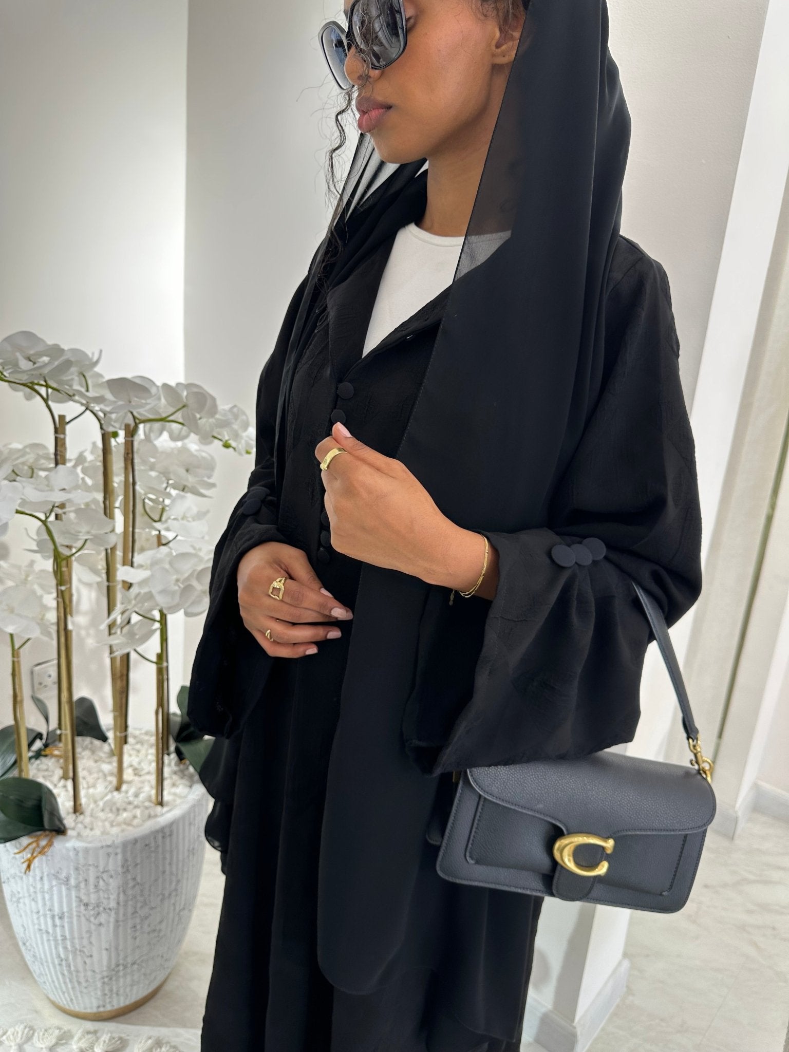 C Black Summer Work Abaya 11