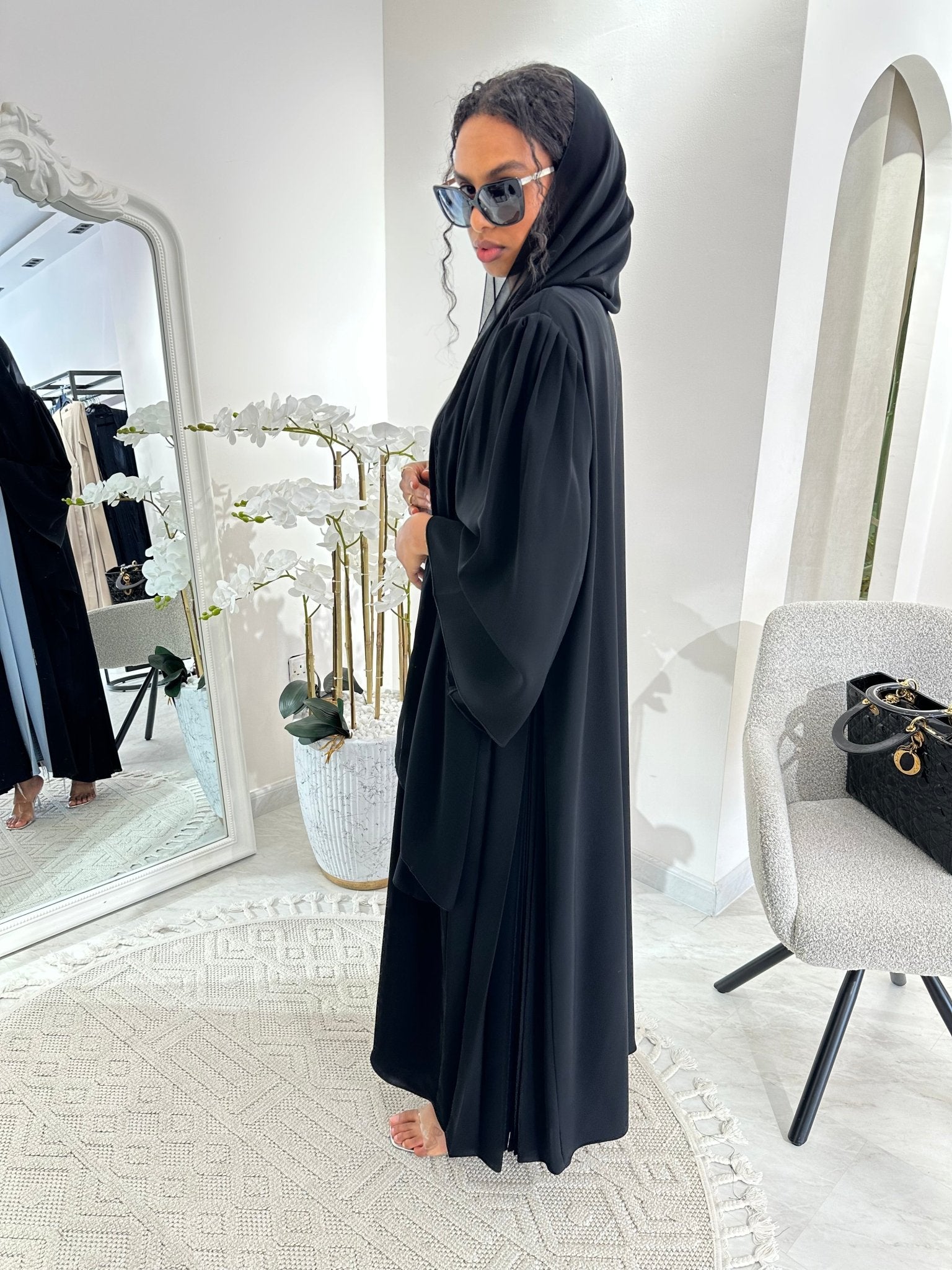 C Black Summer Work Abaya 12