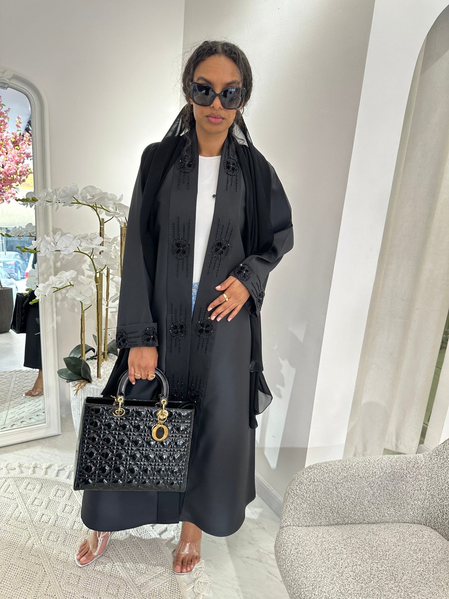 C Black Summer Work Abaya 13