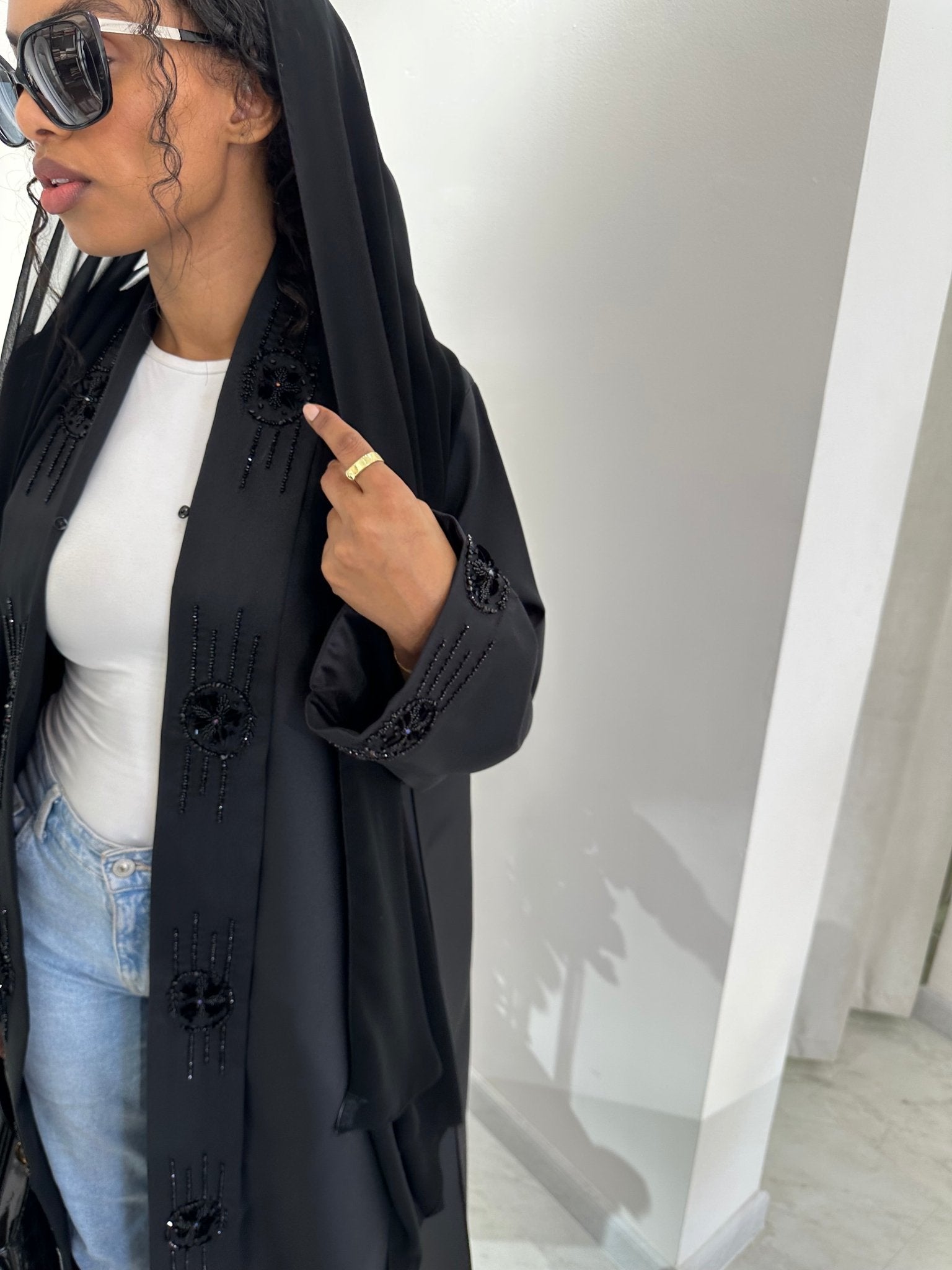 C Black Summer Work Abaya 13