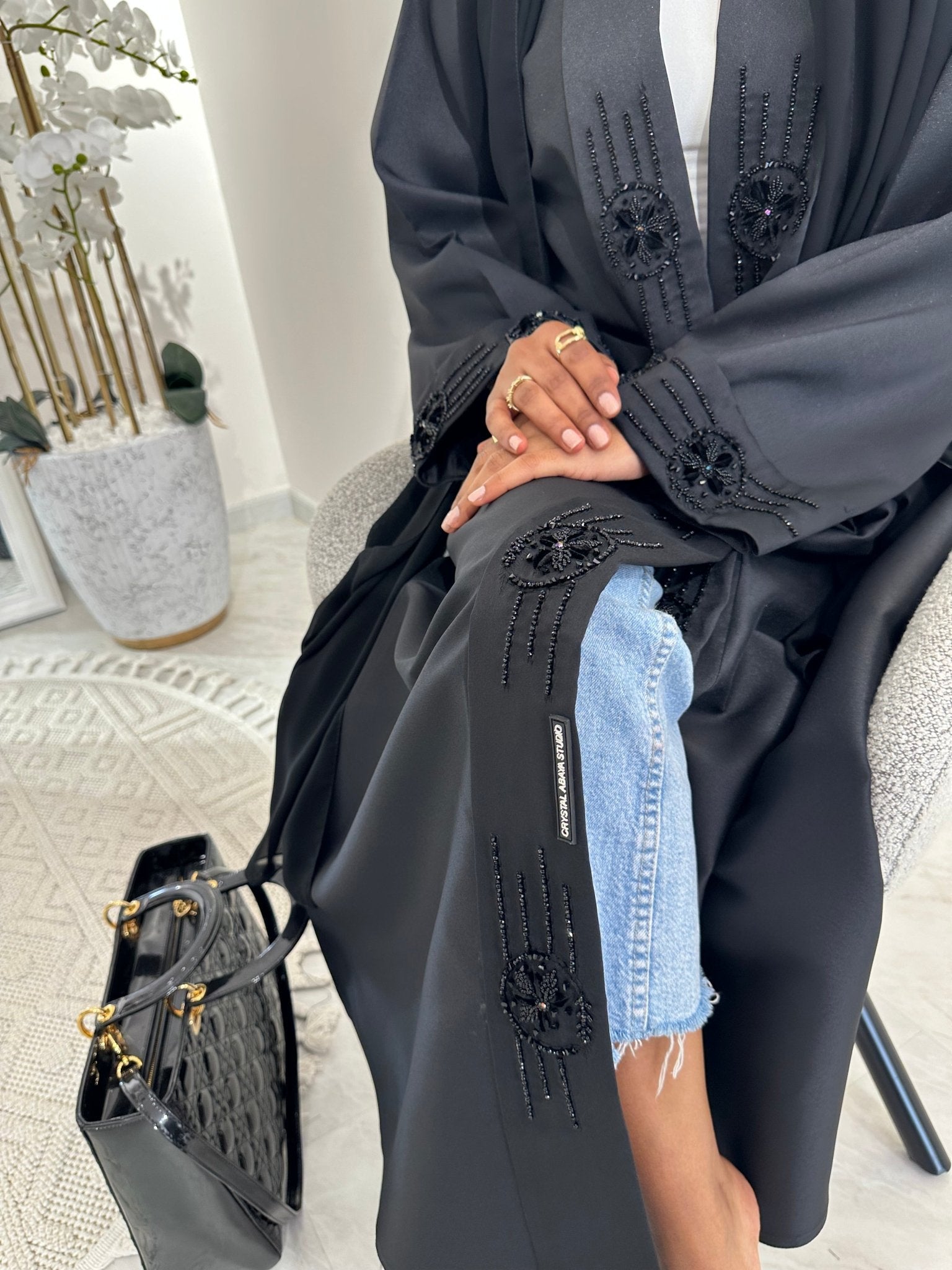 C Black Summer Work Abaya 13