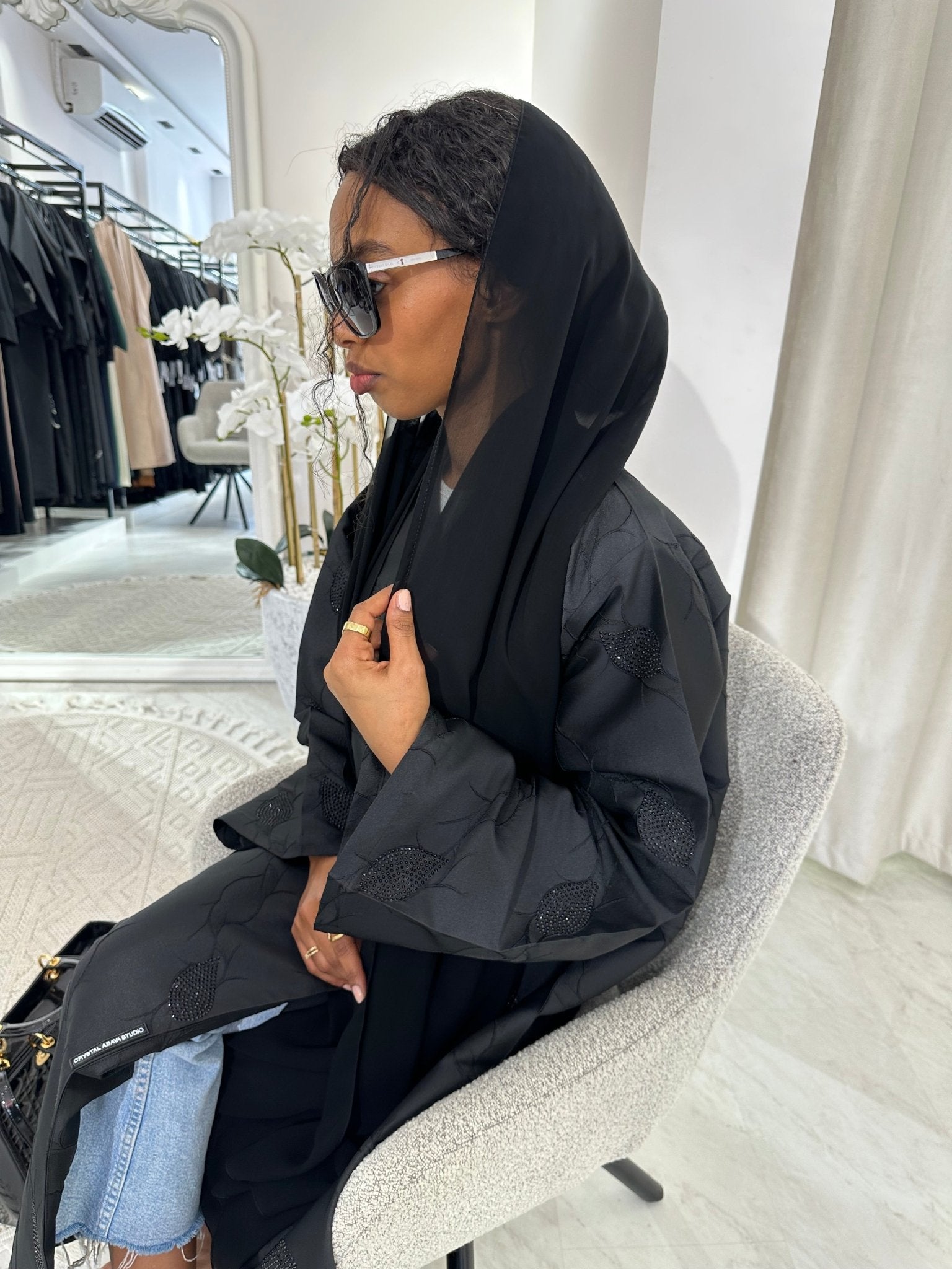 C Black Summer Work Abaya 14