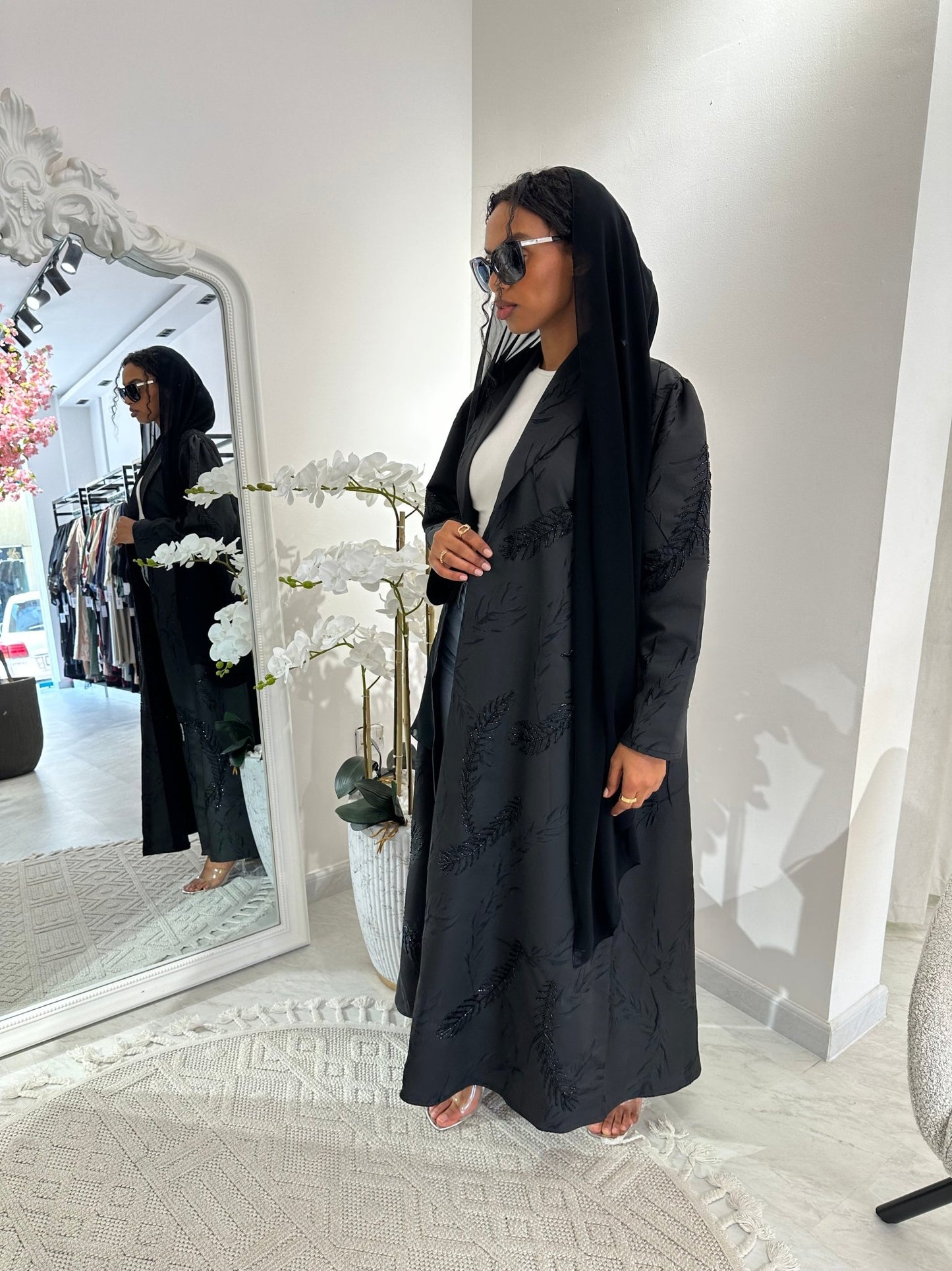 C Black Summer Work Abaya 15