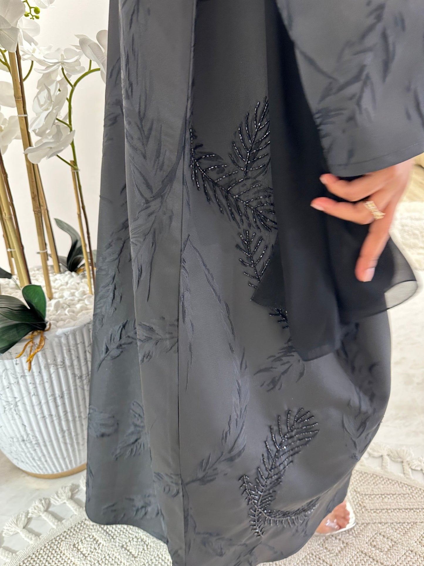 C Black Summer Work Abaya 15