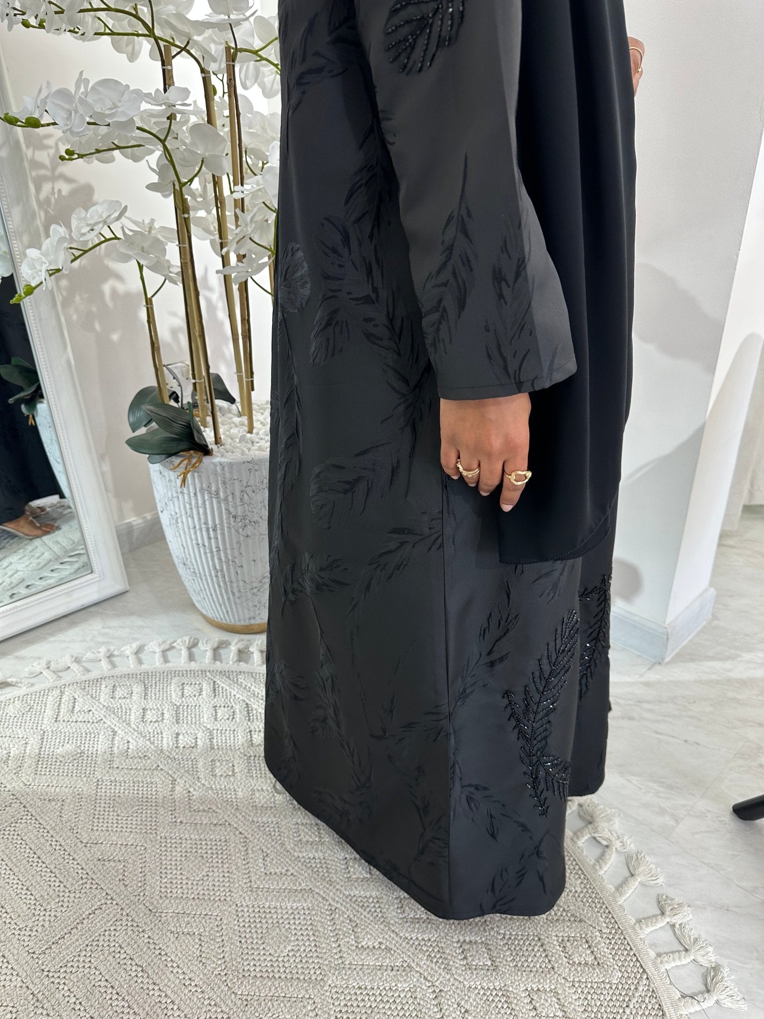 C Black Summer Work Abaya 15