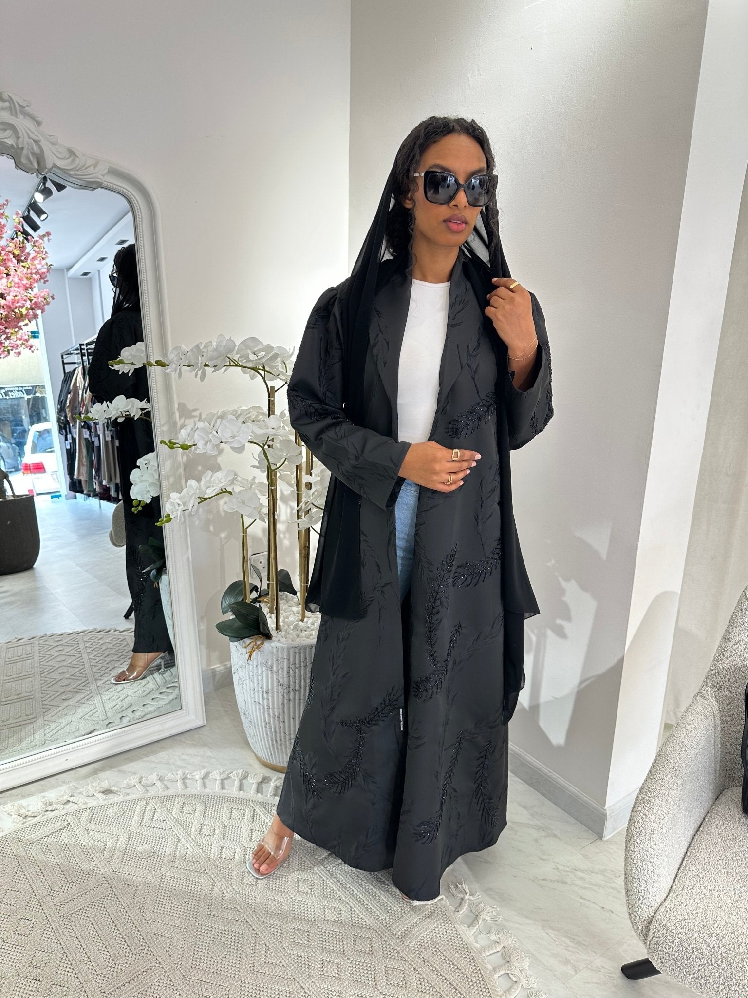 C Black Summer Work Abaya 15