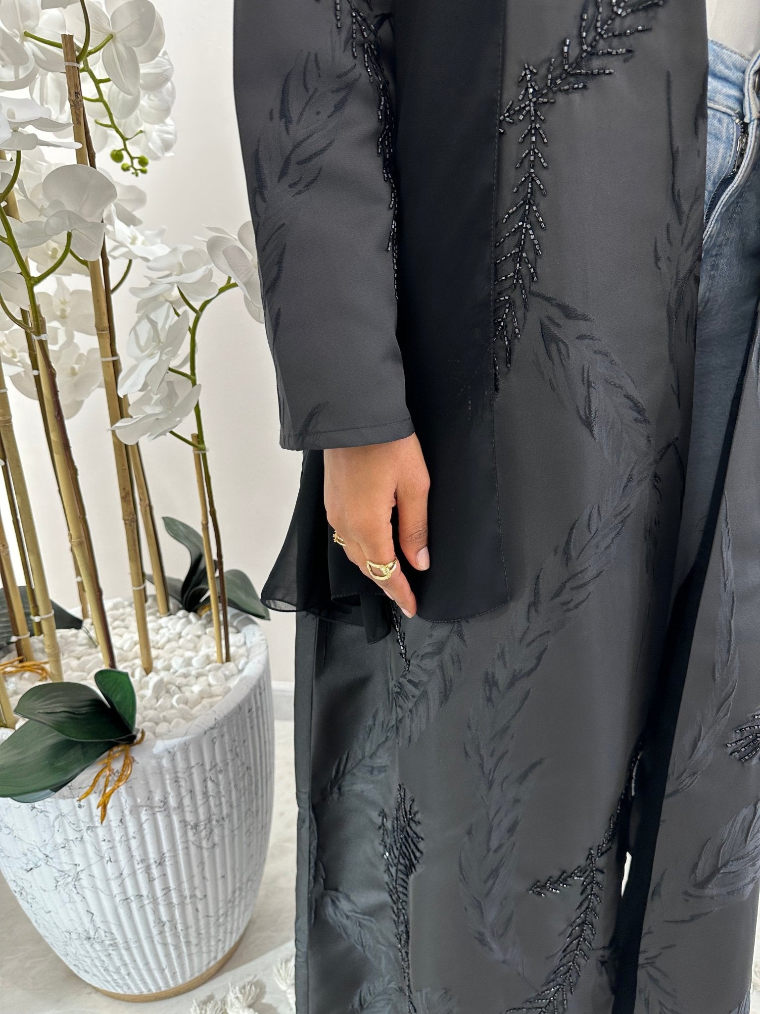 C Black Summer Work Abaya 15