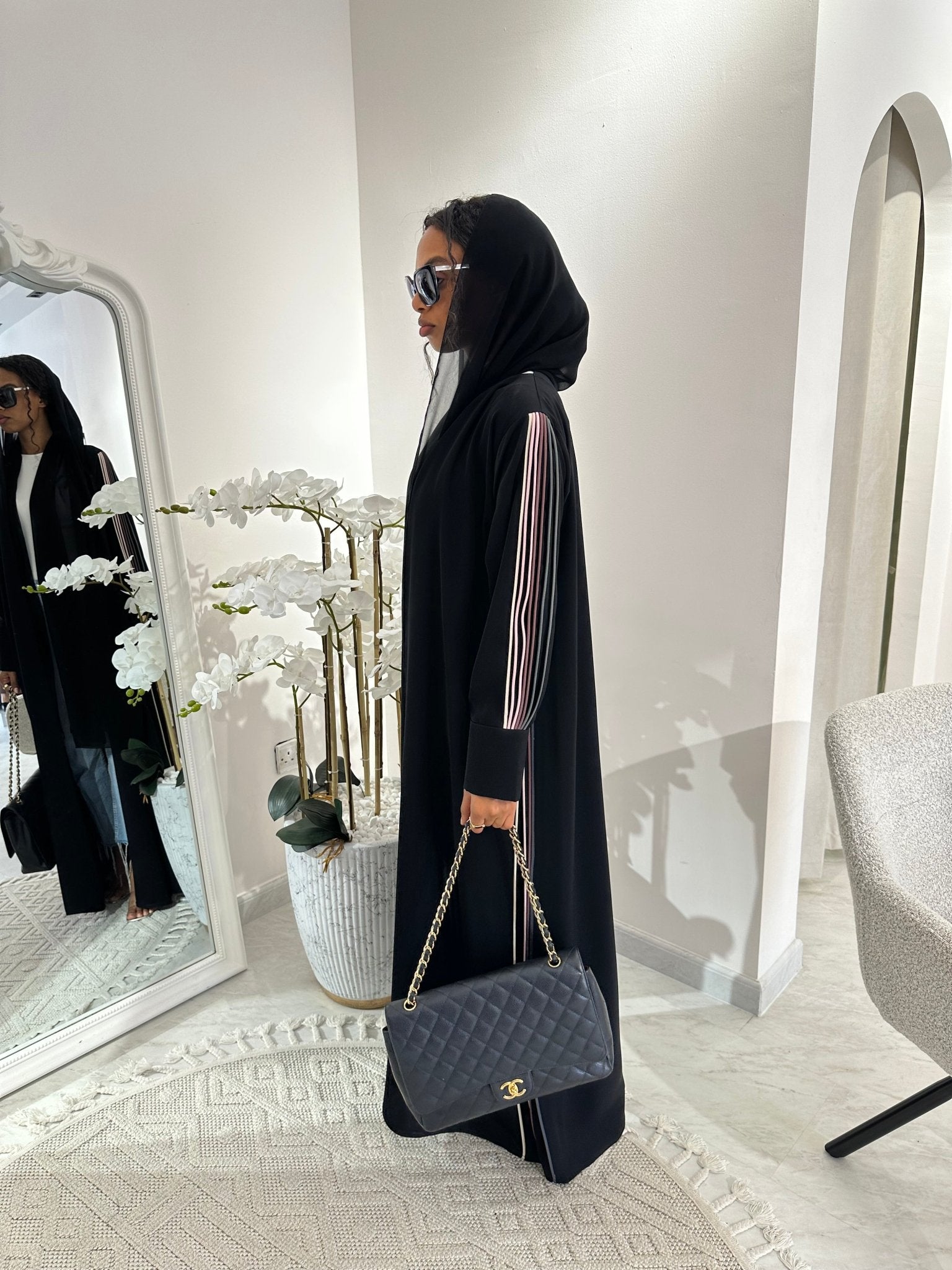 C Black Summer Work Abaya 16