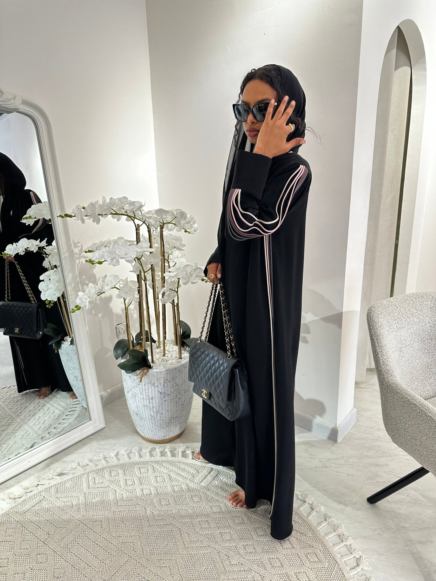 C Black Summer Work Abaya 16