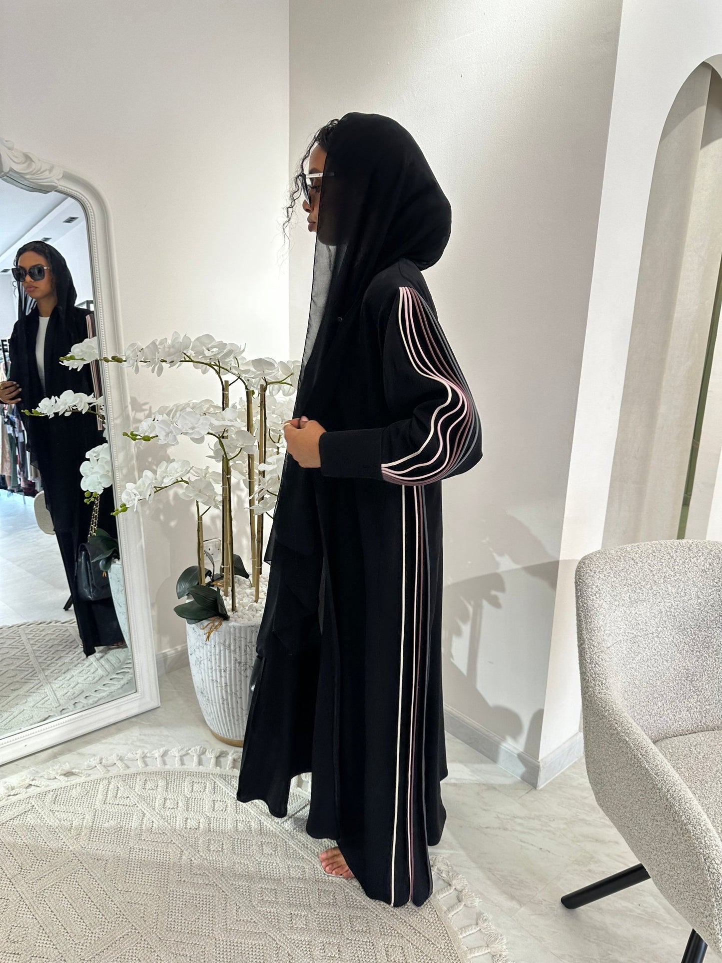 C Black Summer Work Abaya 16