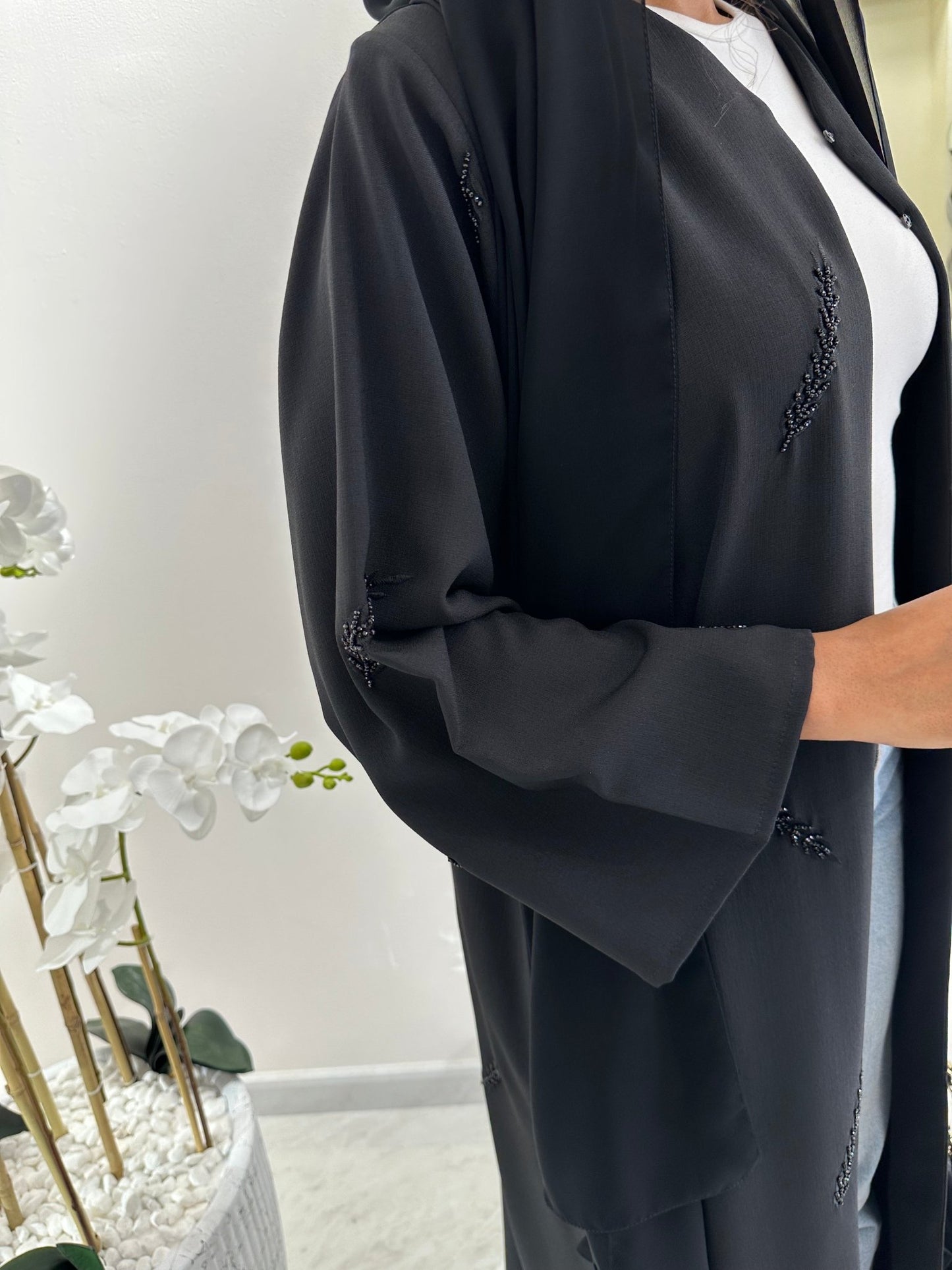 C Black Summer Work Abaya 17