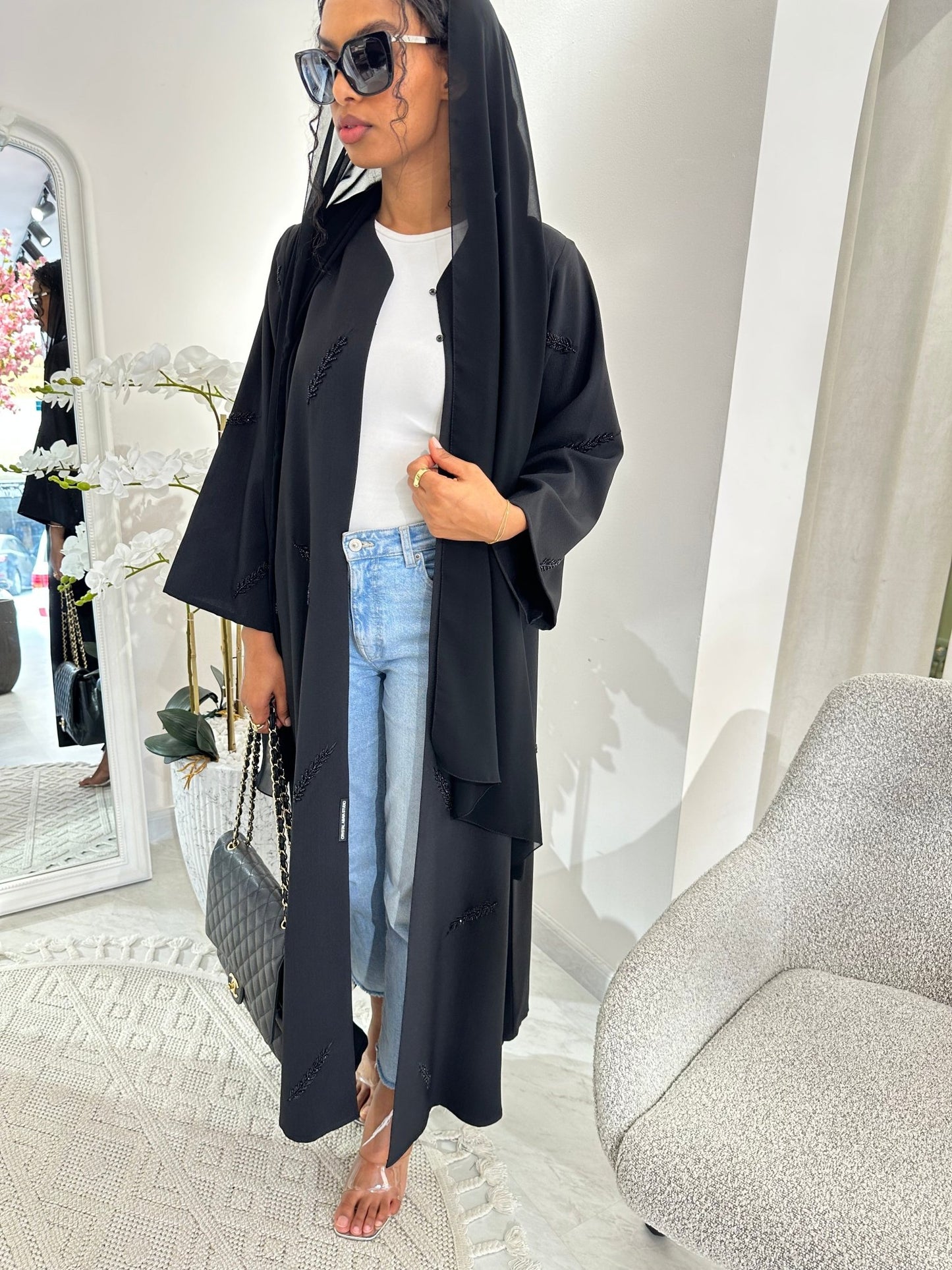 C Black Summer Work Abaya 17