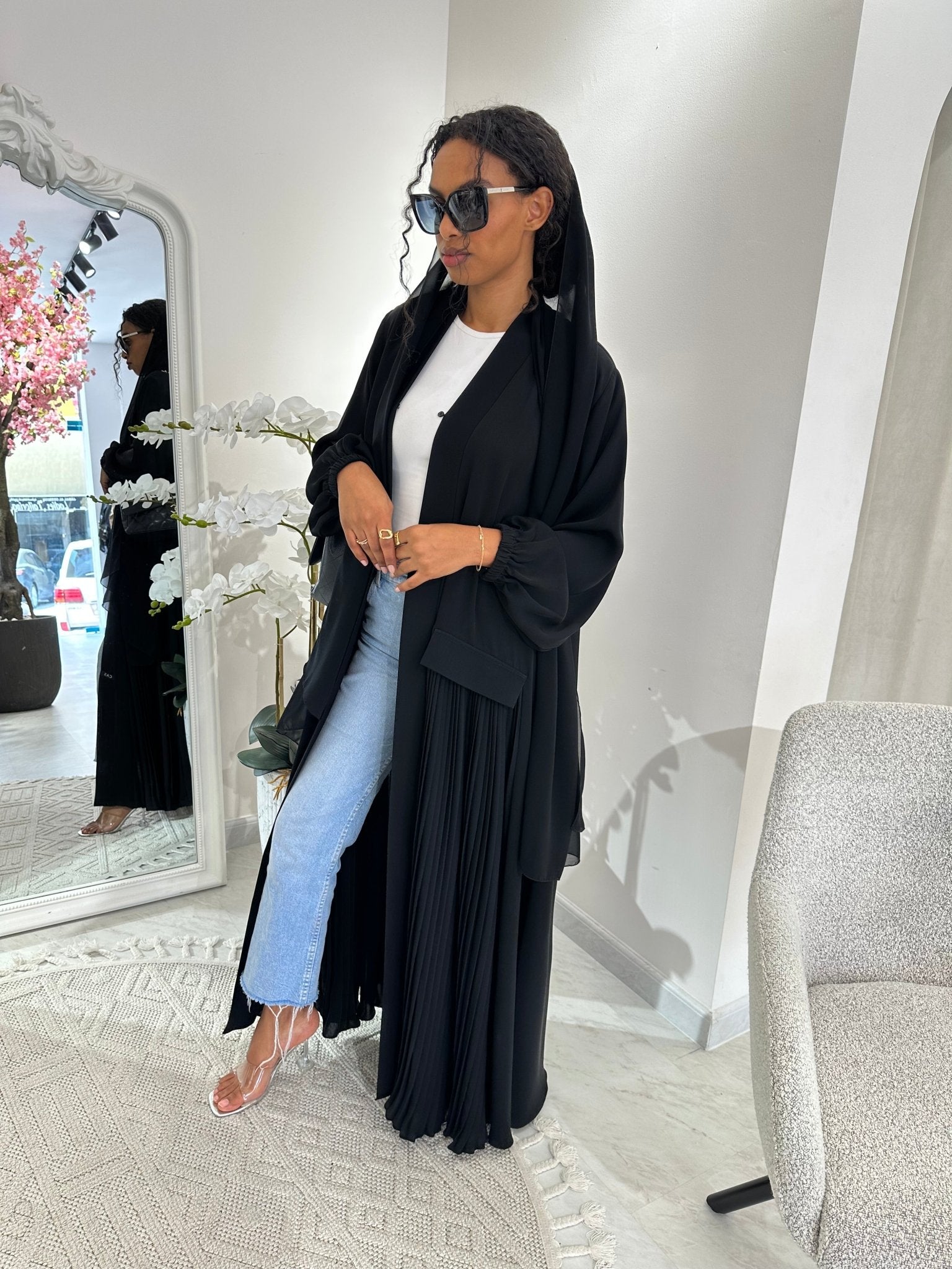 C Black Summer Work Abaya 18