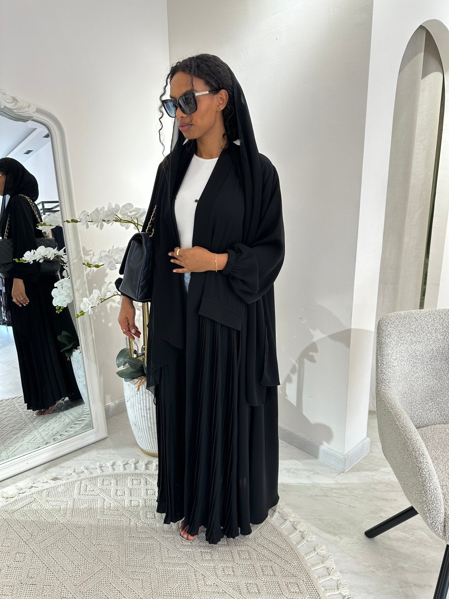 C Black Summer Work Abaya 18