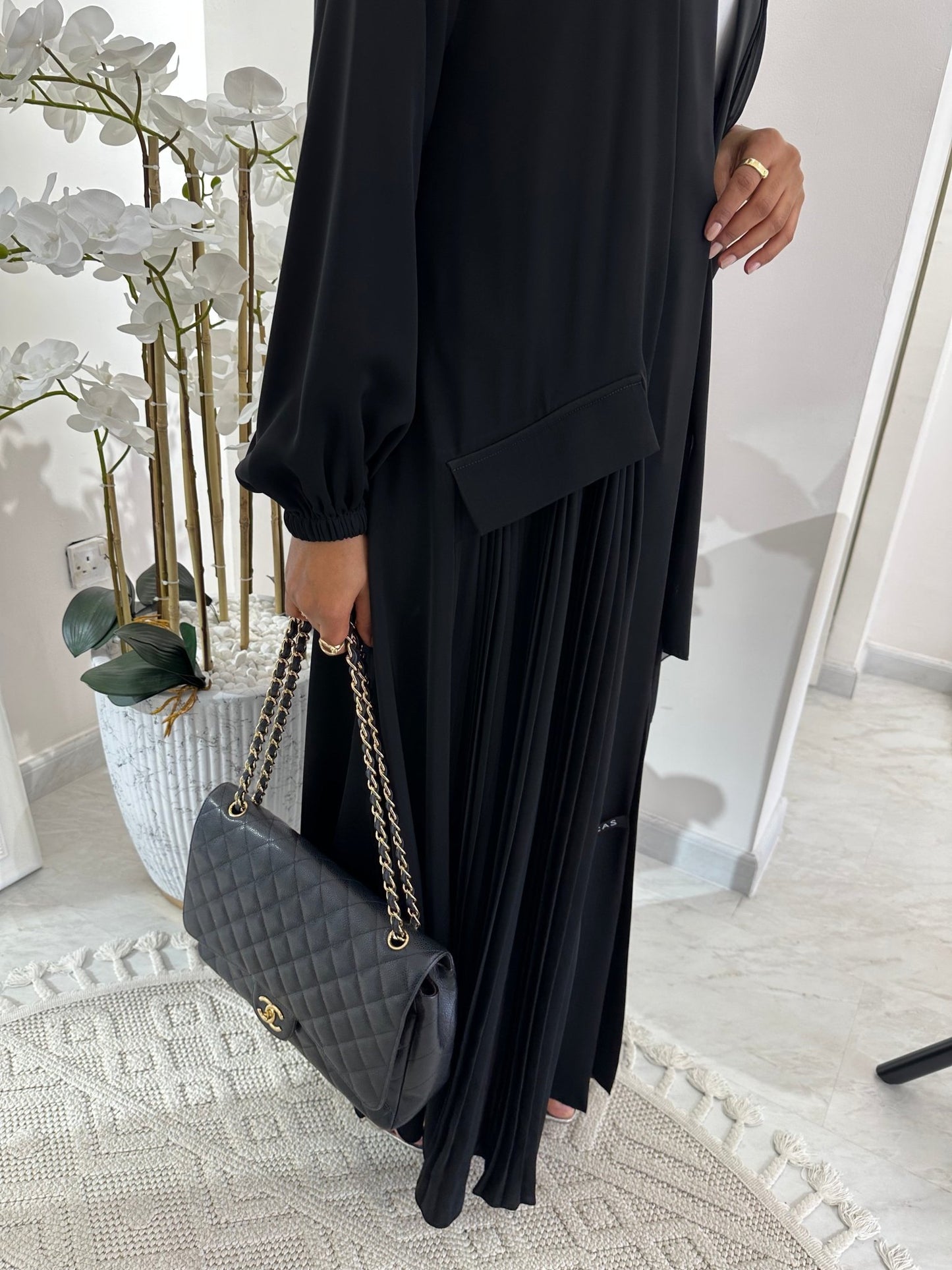 C Black Summer Work Abaya 18