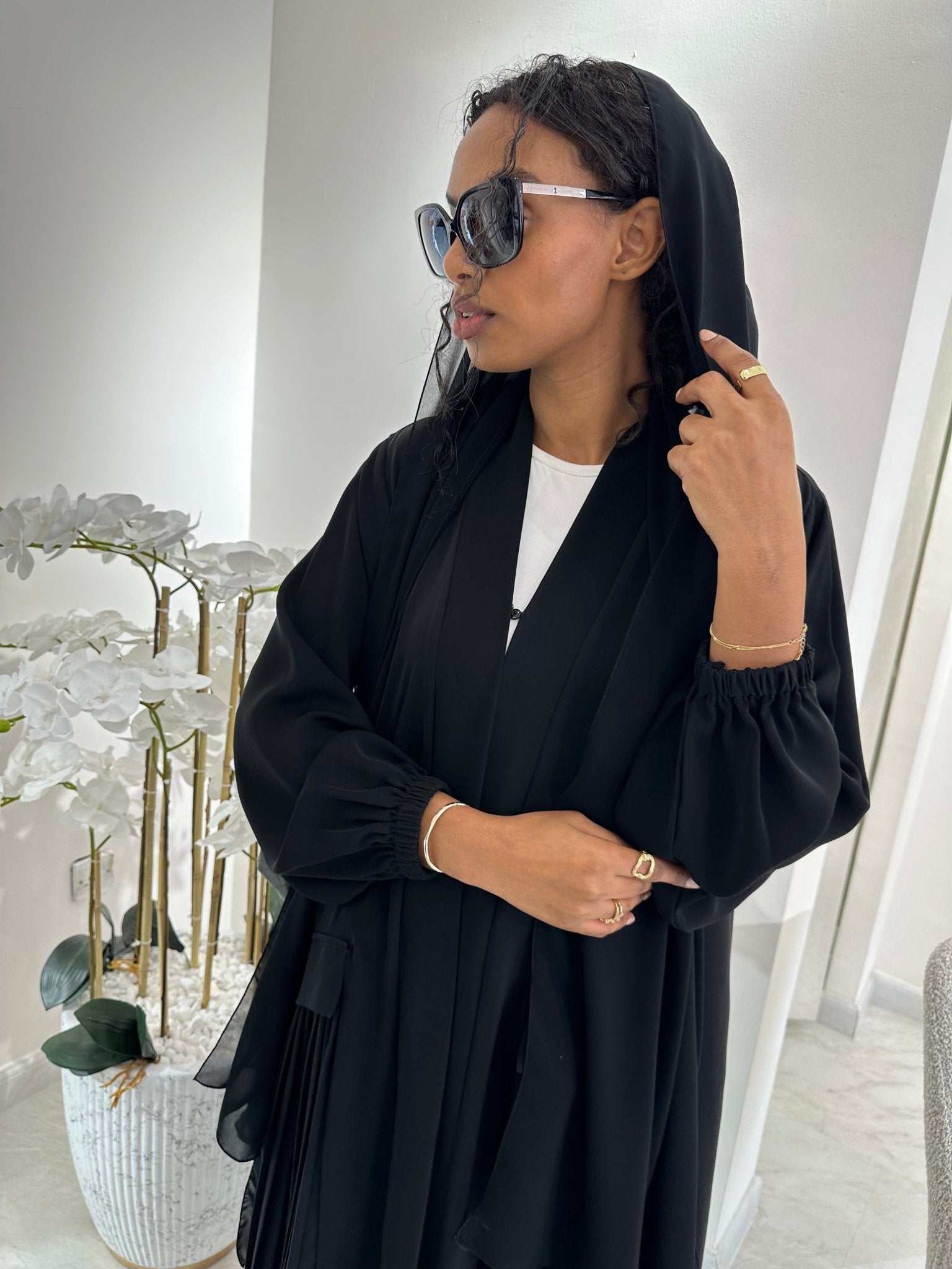 C Black Summer Work Abaya 18