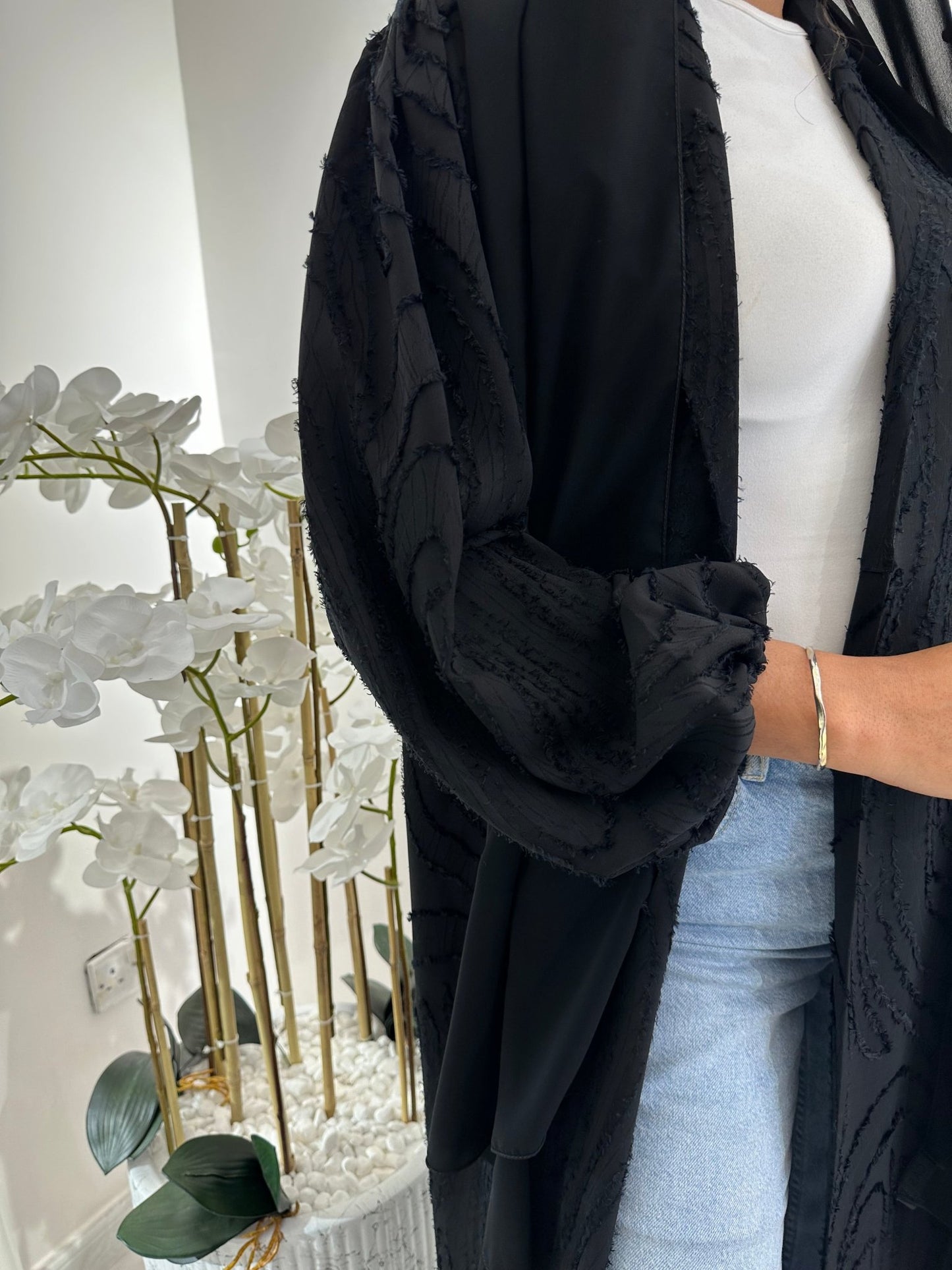 C Black Summer Work Abaya 19