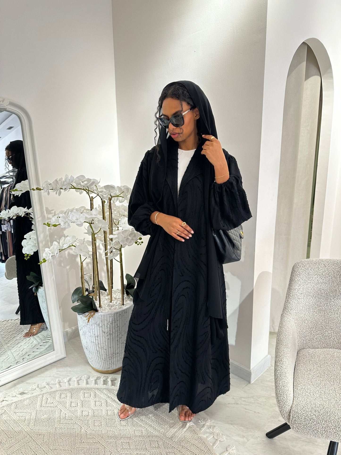 C Black Summer Work Abaya 19