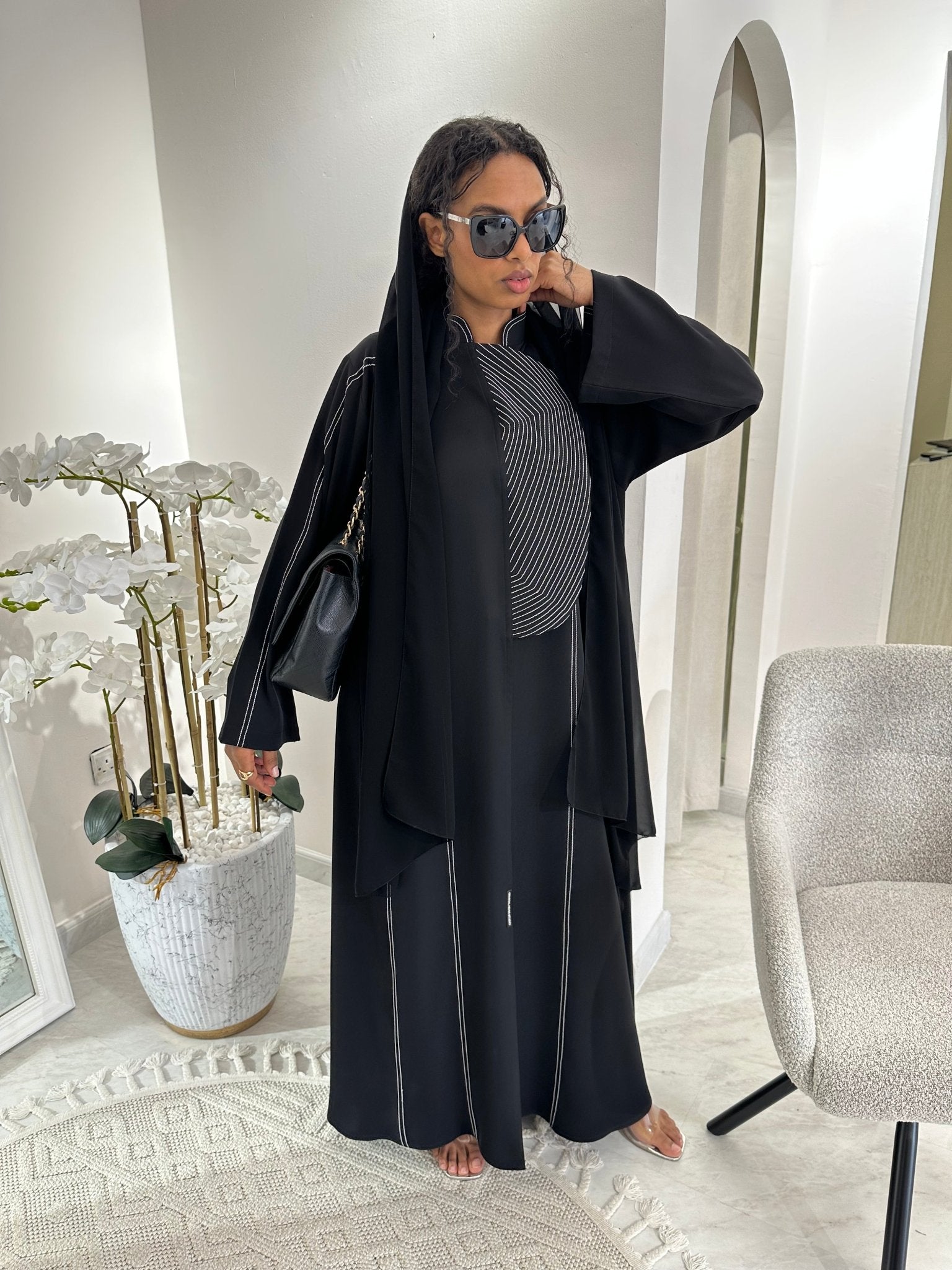 C Black Summer Work Abaya 21