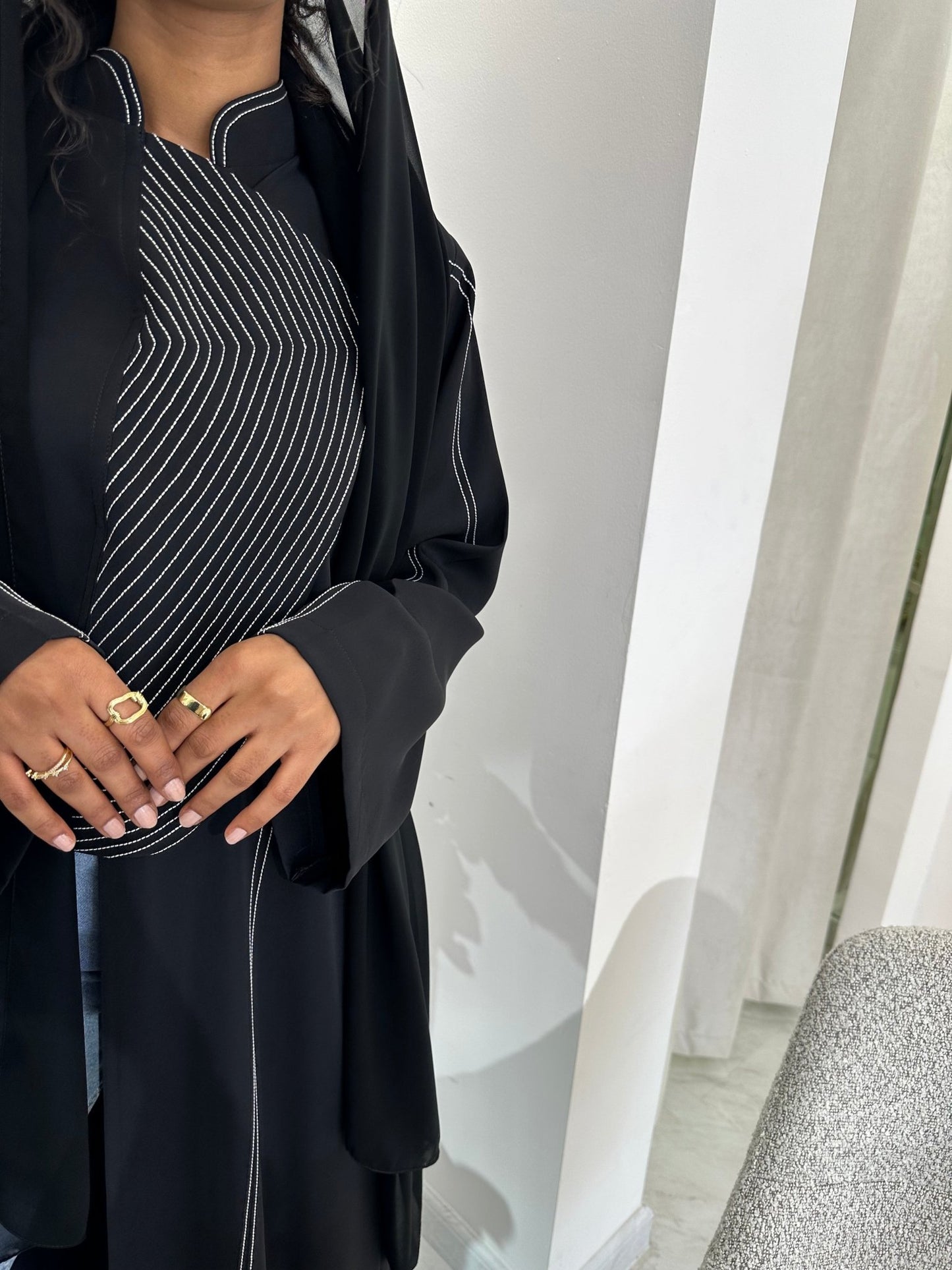 C Black Summer Work Abaya 21