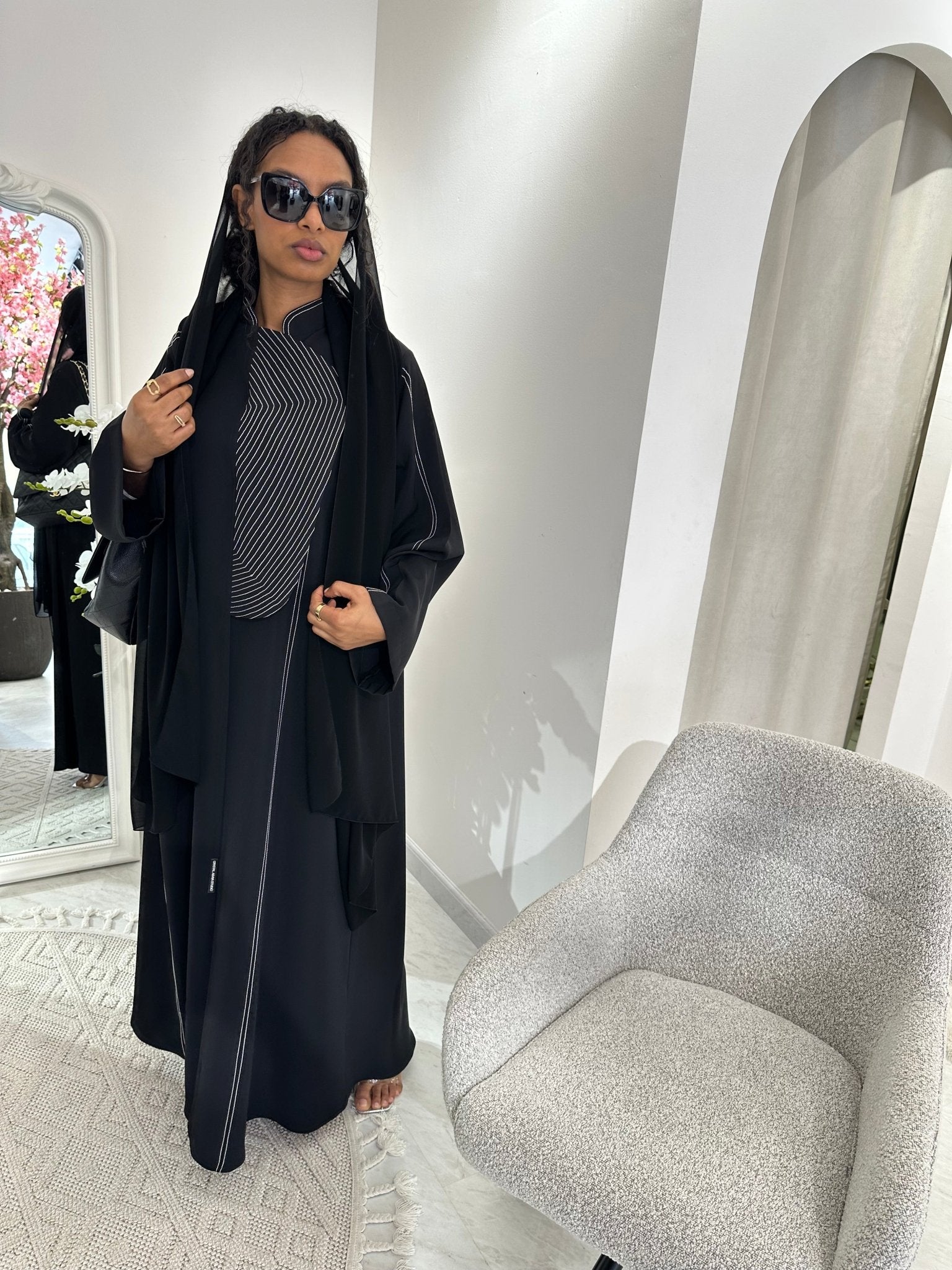 C Black Summer Work Abaya 21