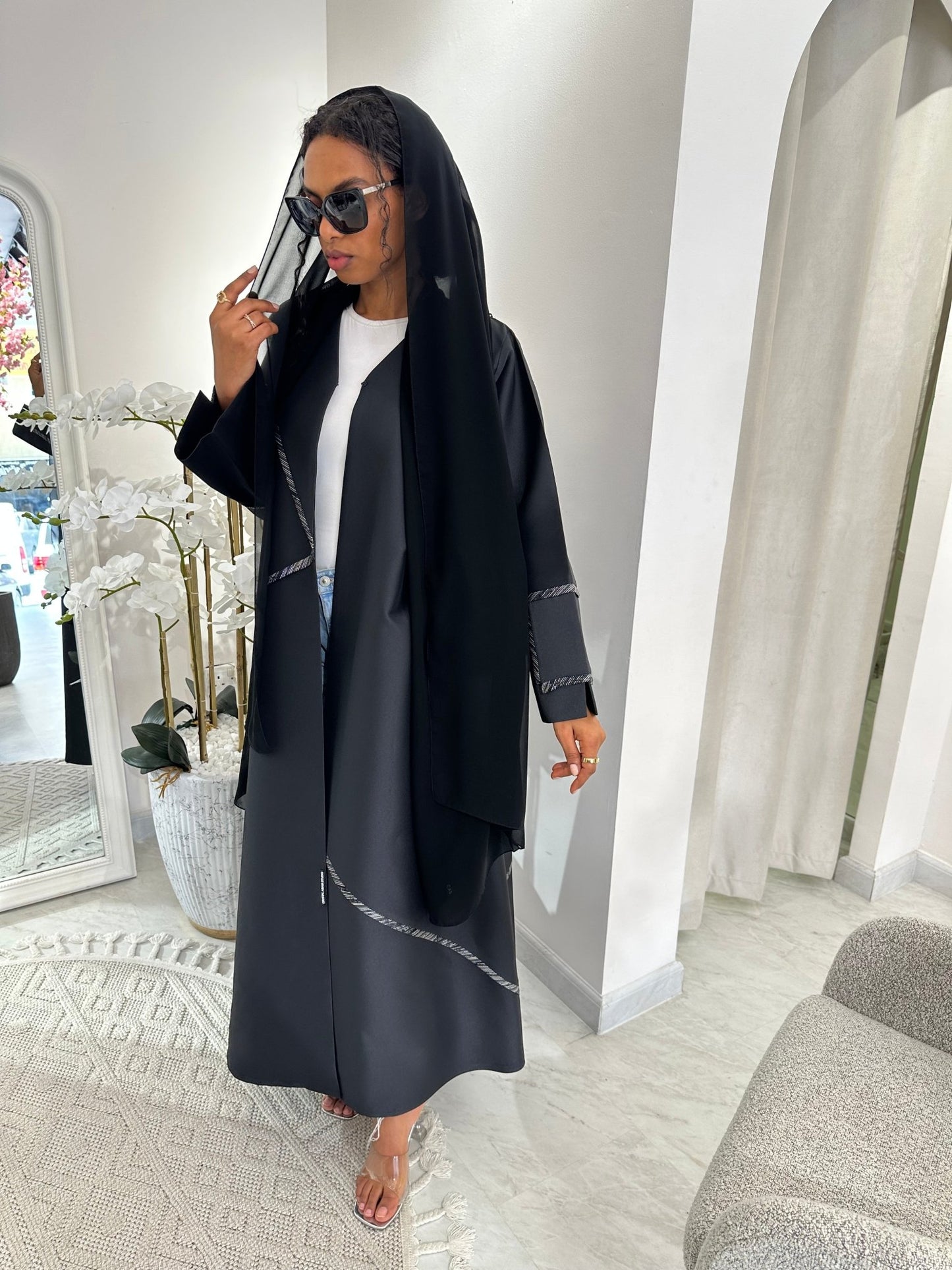 C Black Summer Work Abaya 22