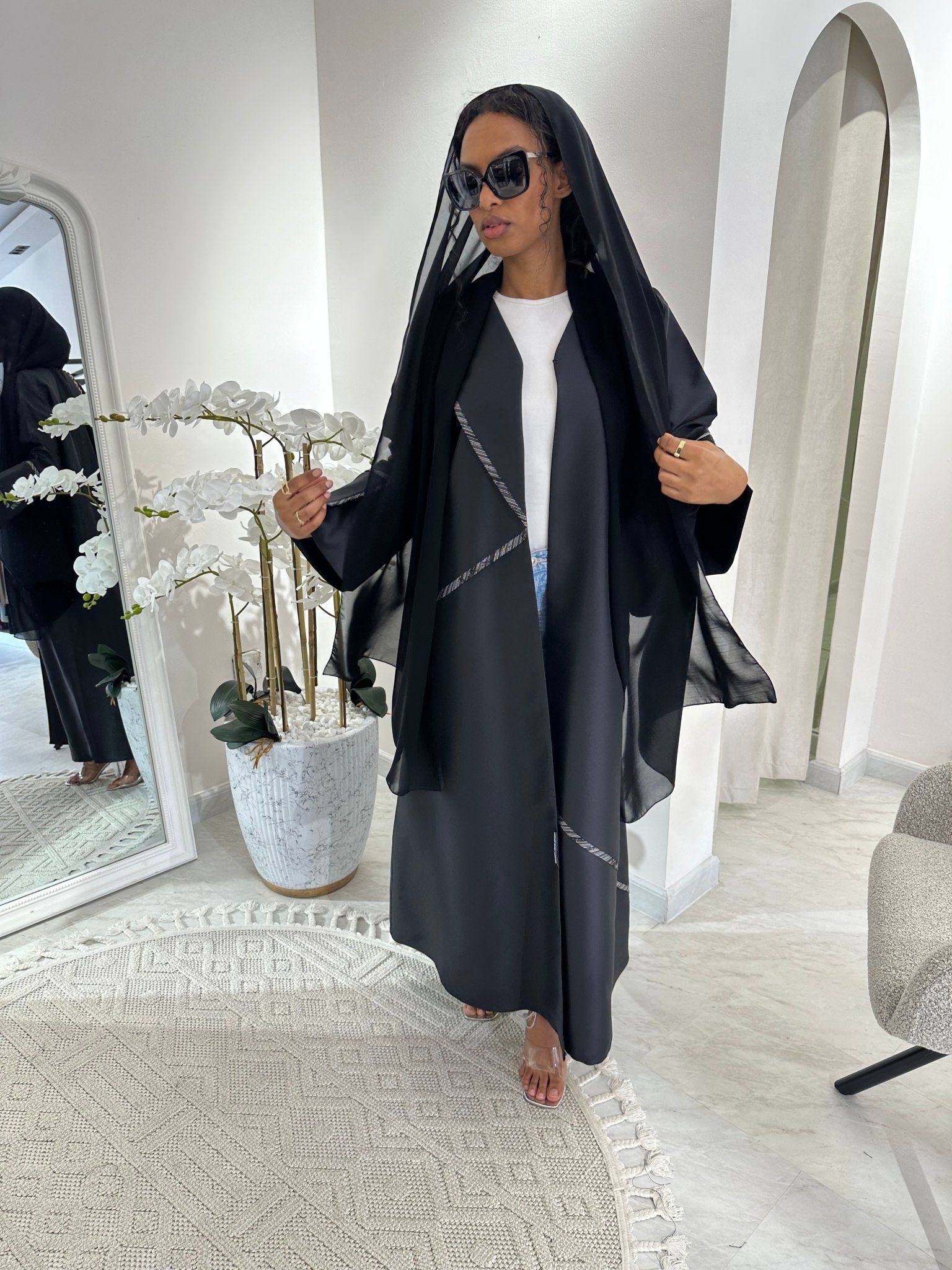 C Black Summer Work Abaya 22