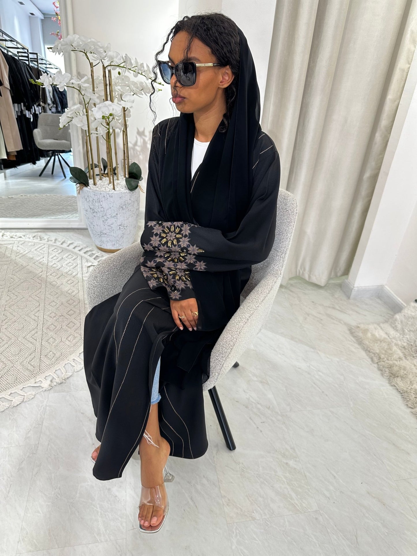 C Black Summer Work Abaya 29