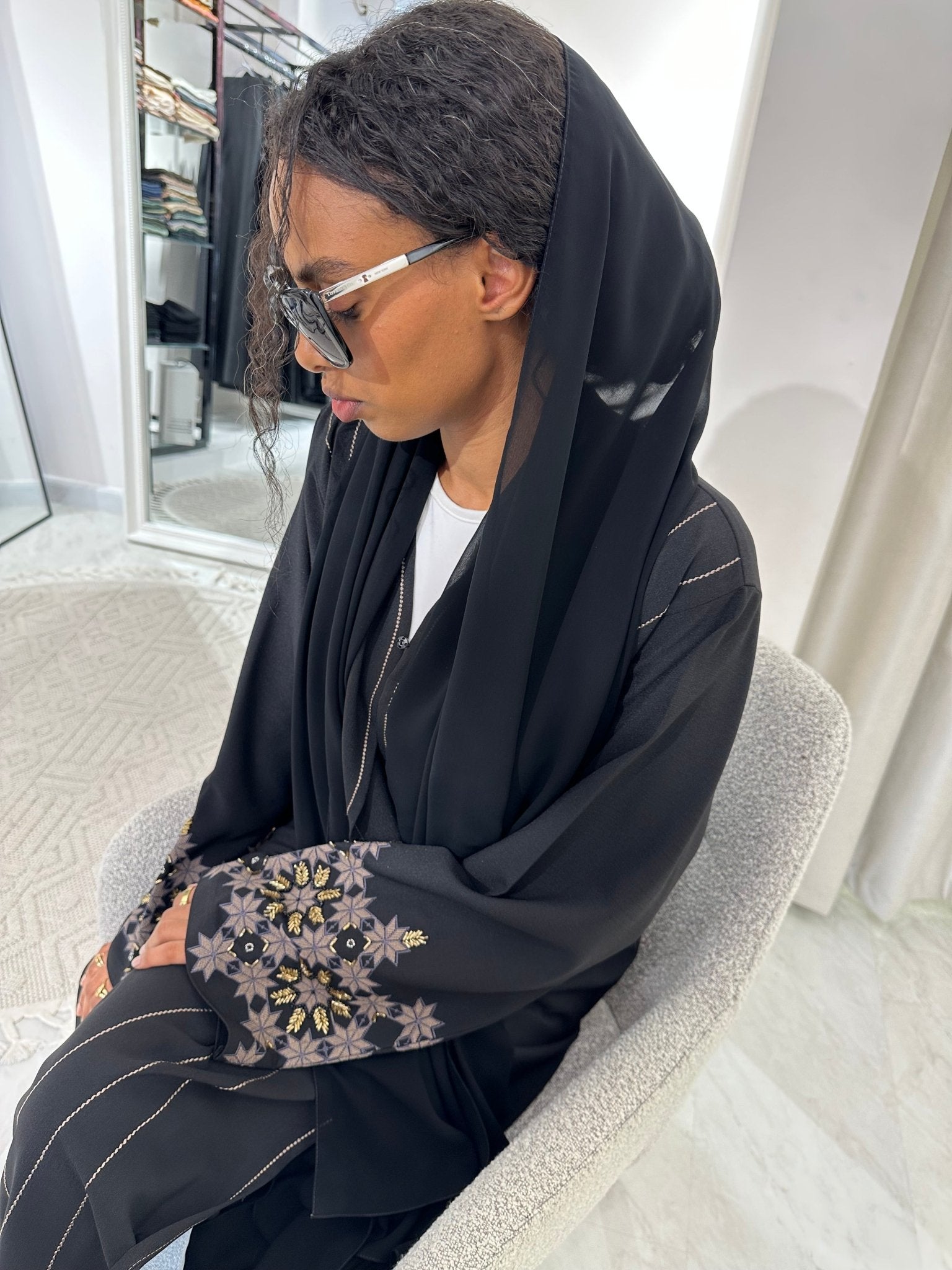 C Black Summer Work Abaya 29