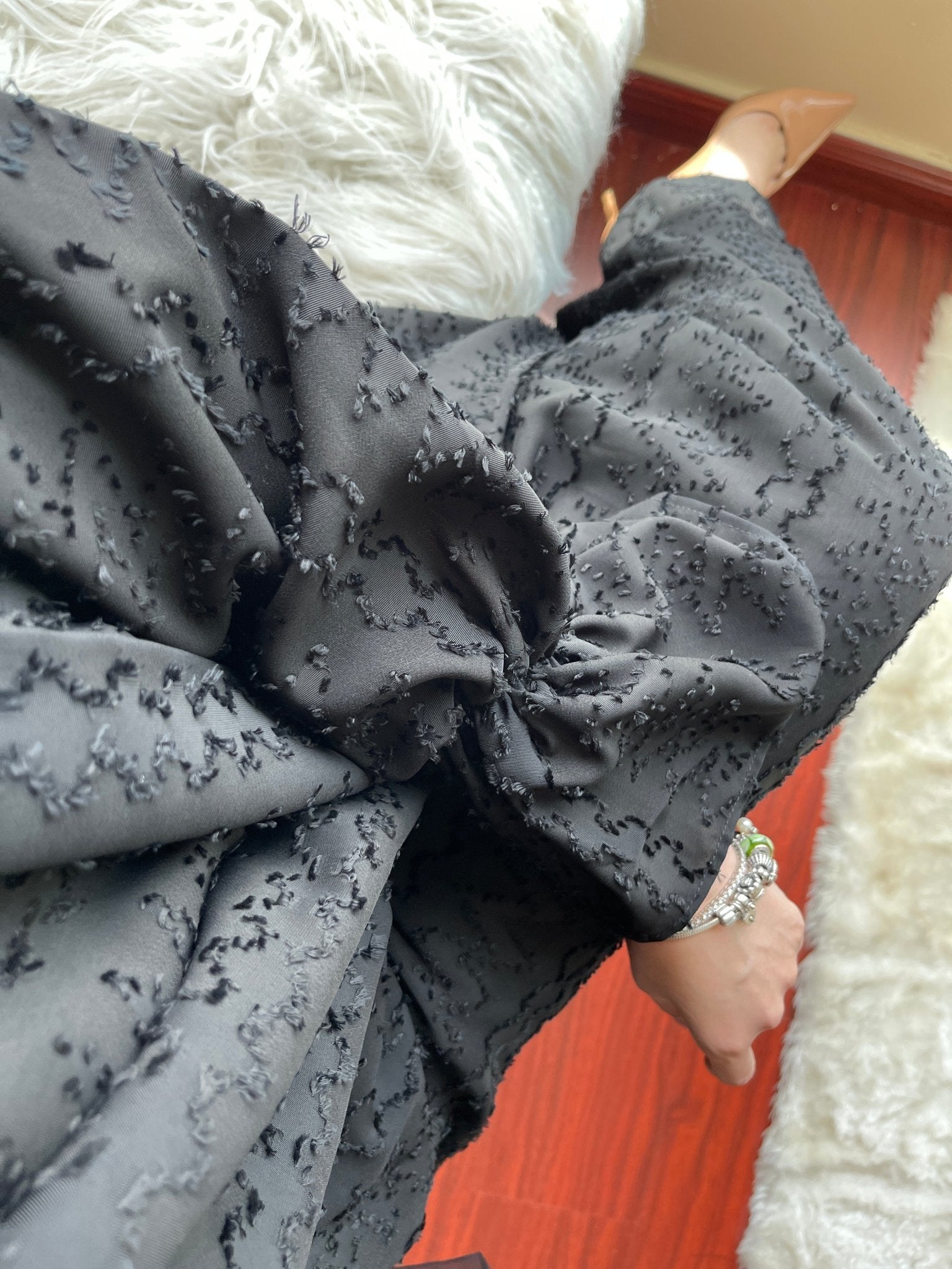 C - Black - Work - Abaya - Set - 03