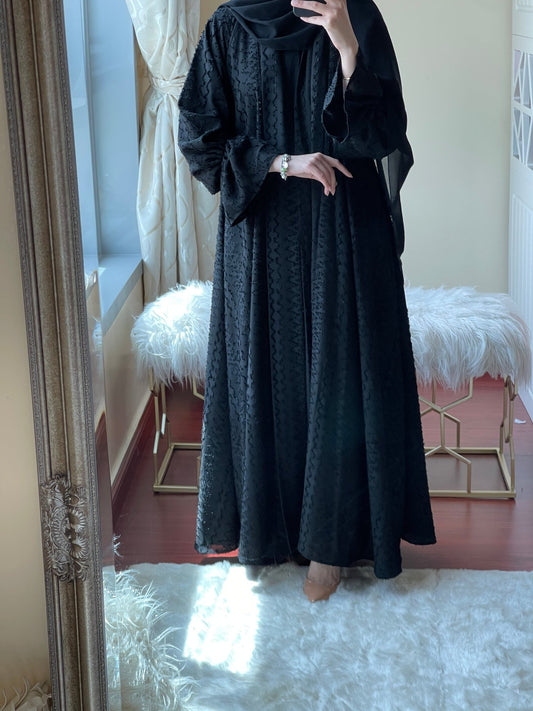 C - Black - Work - Abaya - Set - 03