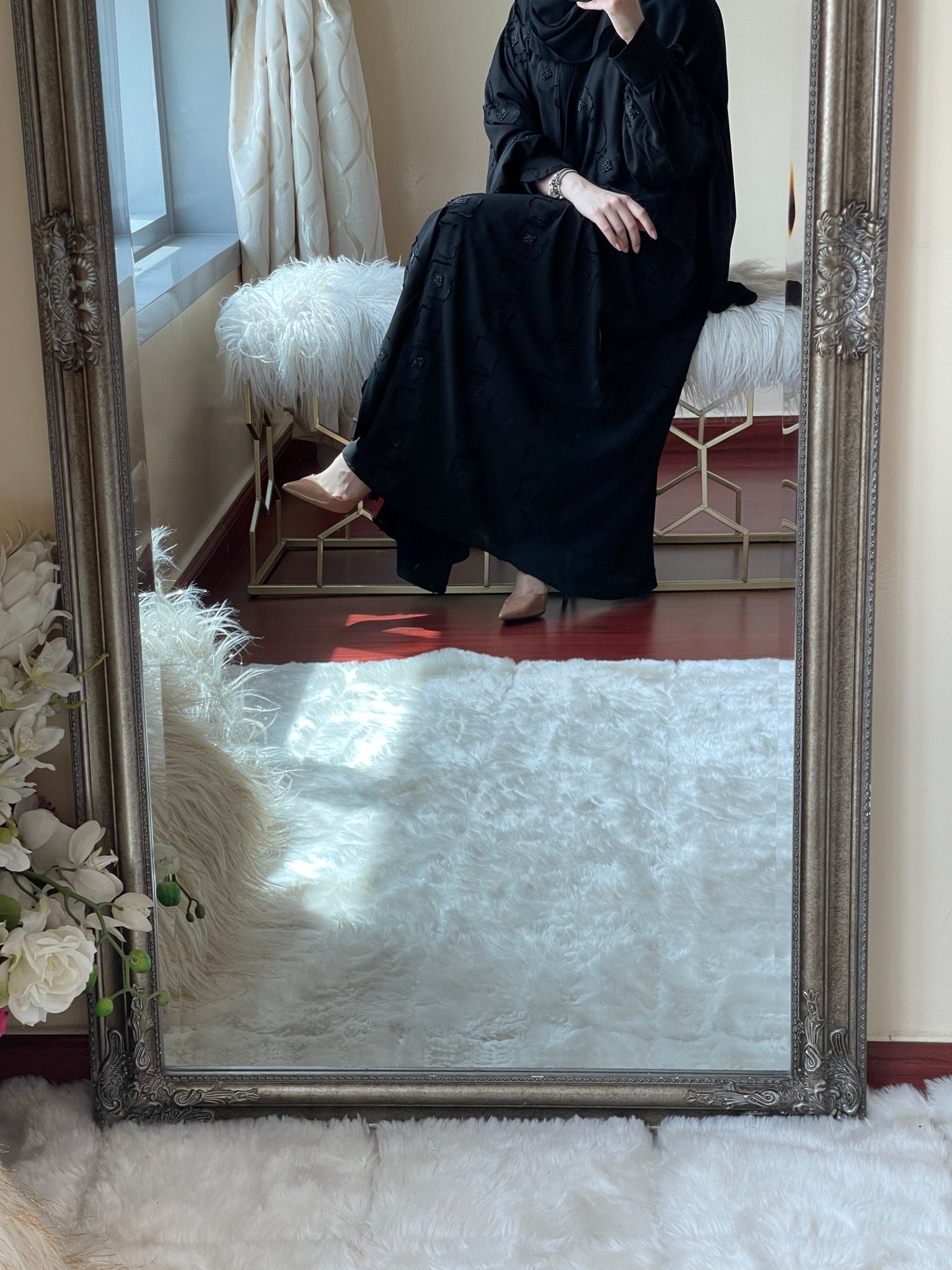 C - Black - Work - Abaya - Set - 04