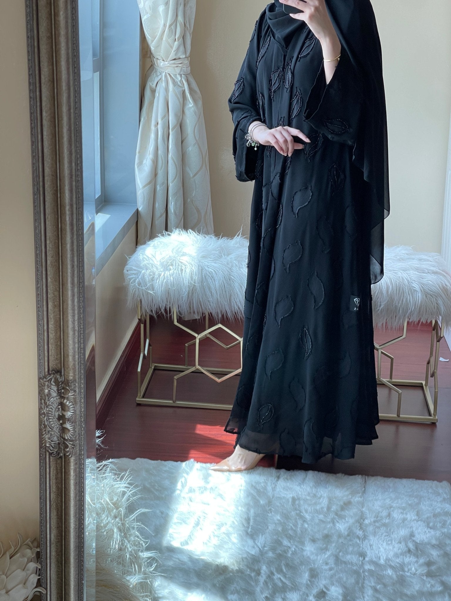 C - Black - Work - Abaya - Set - 05