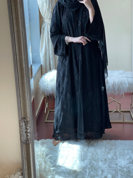 C - Black - Work - Abaya - Set - 05