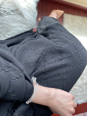 C - Black - Work - Abaya - Set - 08