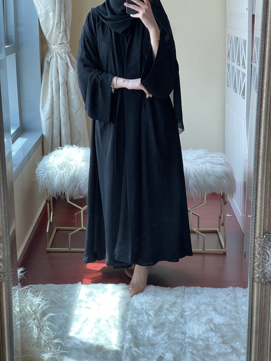 C - Black - Work - Abaya - Set - 08