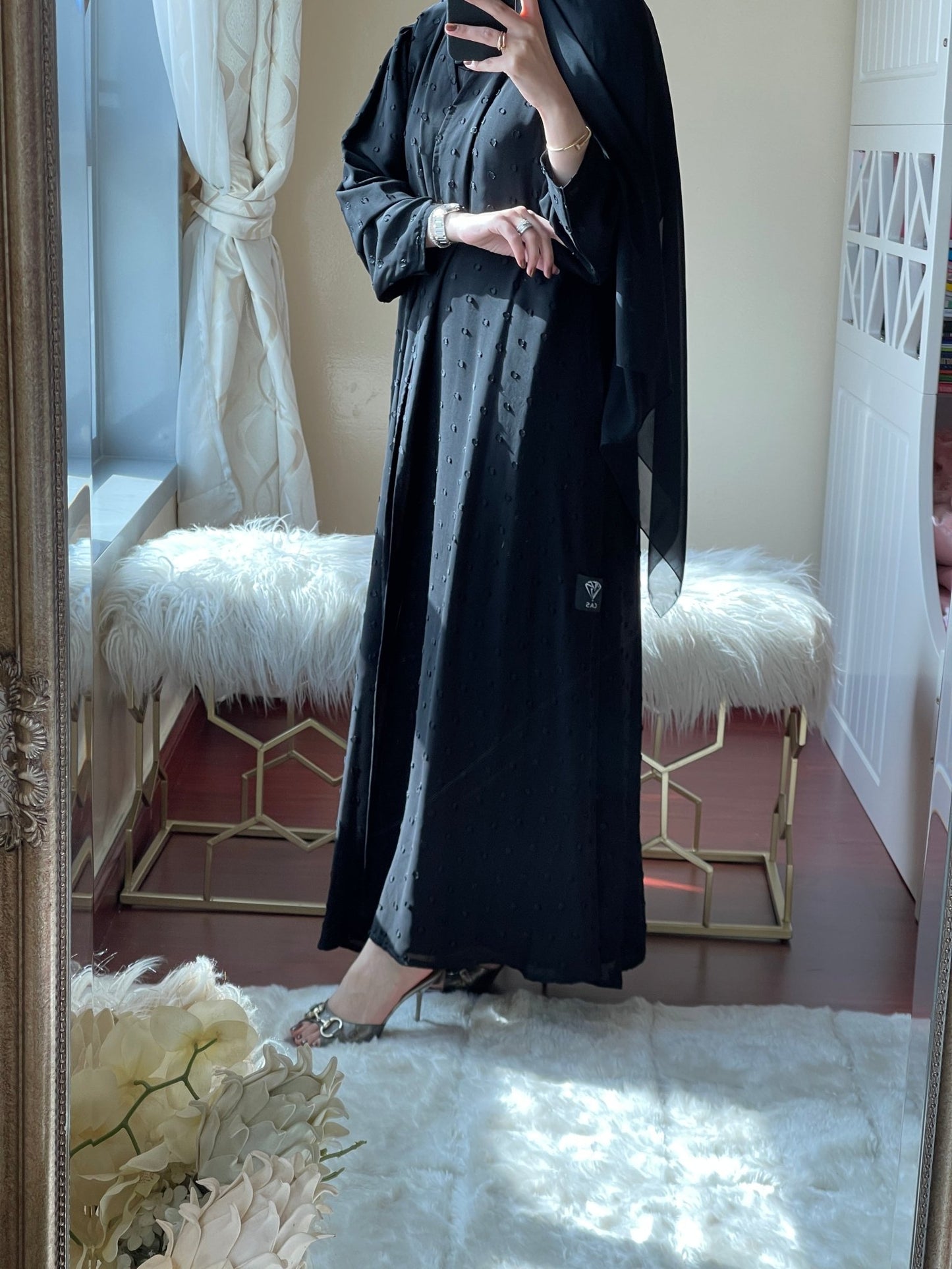 C - Black - Work - Abaya - Set - 10